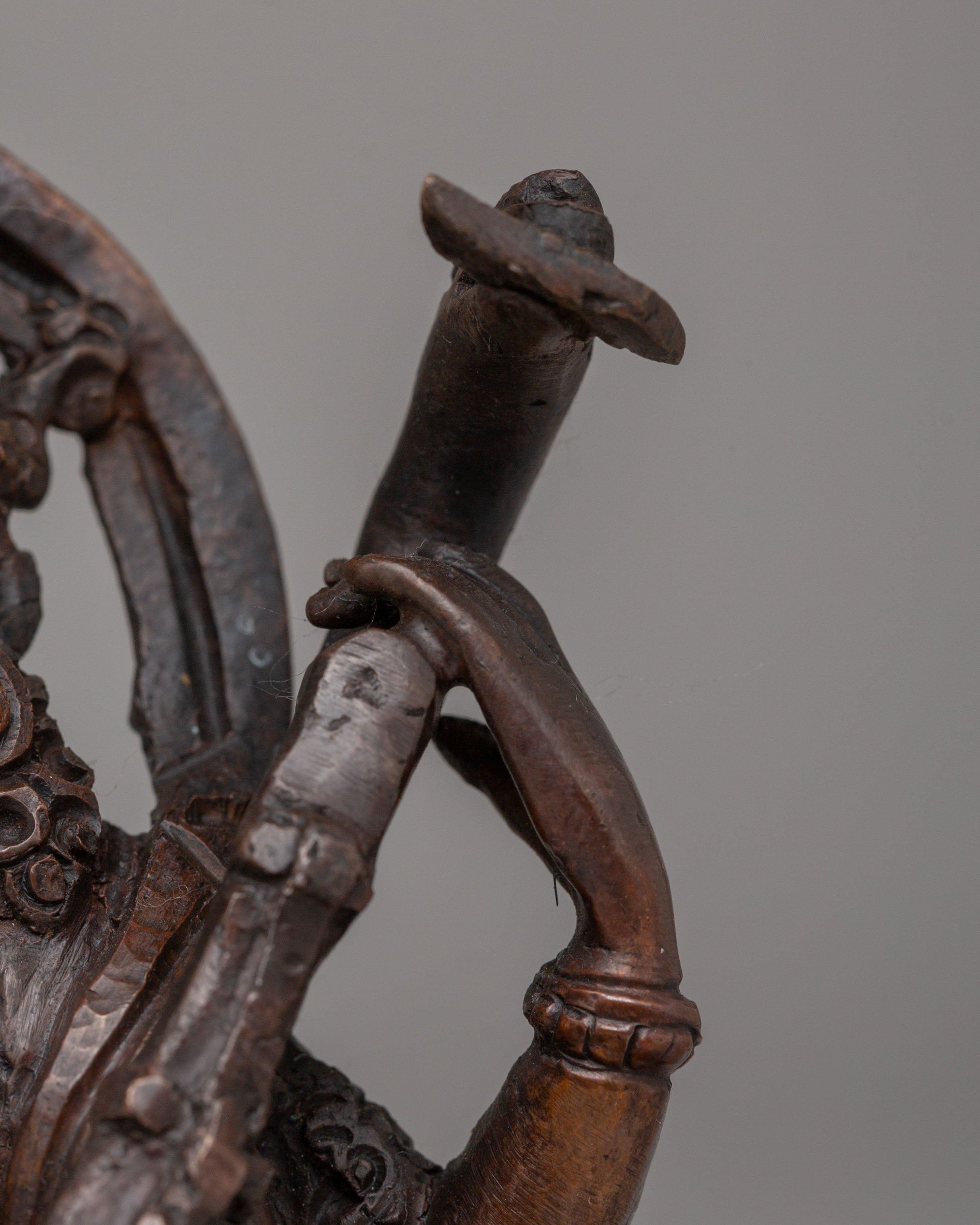Traditional Saraswati Statue | Oxidized Copper Body