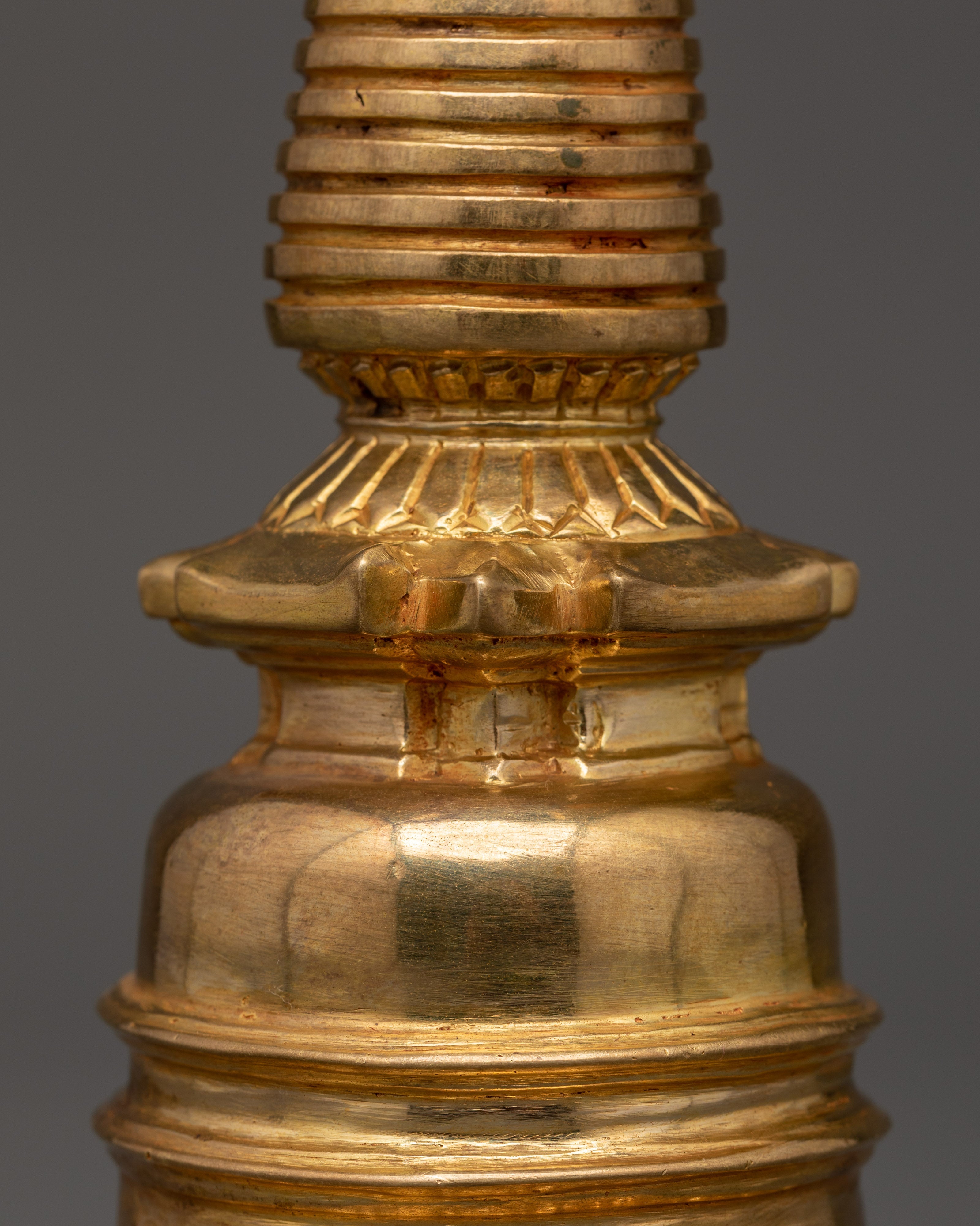 Gold Plated Buddhist Decor | Sacred Buddhist Sculpture