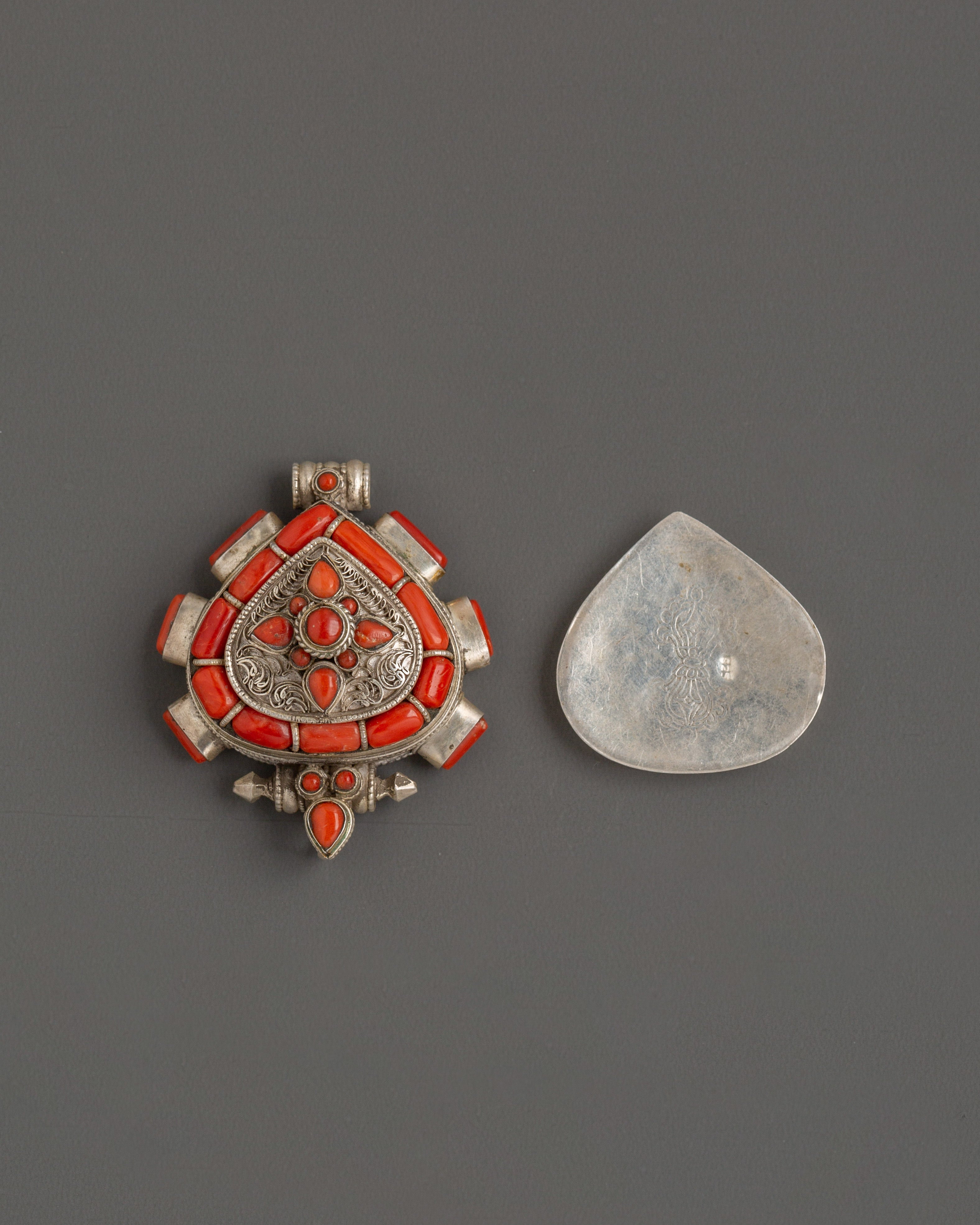 Handcrafted Tibetan Ghau Amulet Locket | Ethnic Silver Necklace