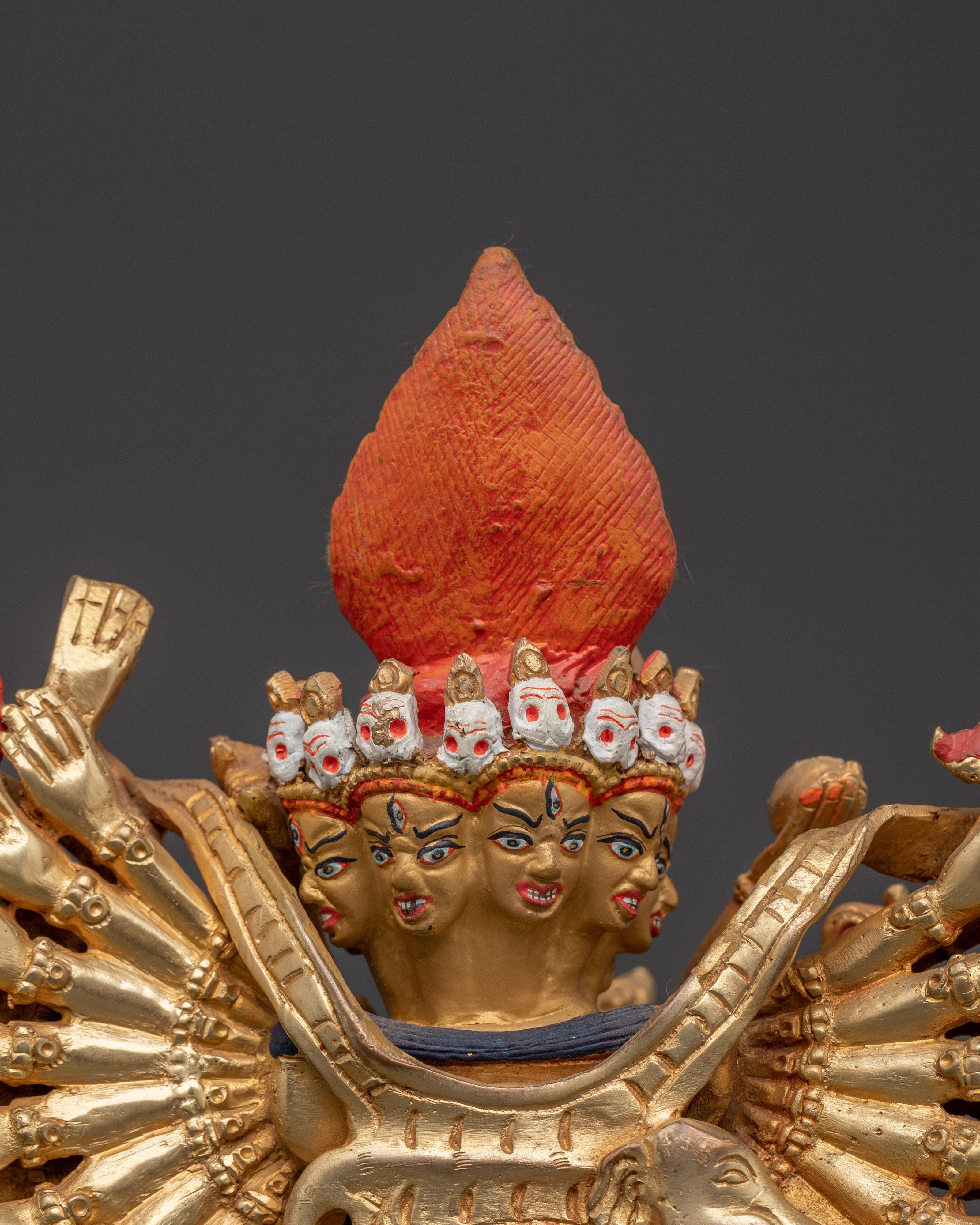 Sacred Conqueror of Death Yamantaka Statue | Tibetan Buddhist Deity Sculpture