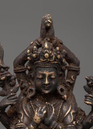 Antique Copper Namasangiti Statue | Symbol of Wisdom