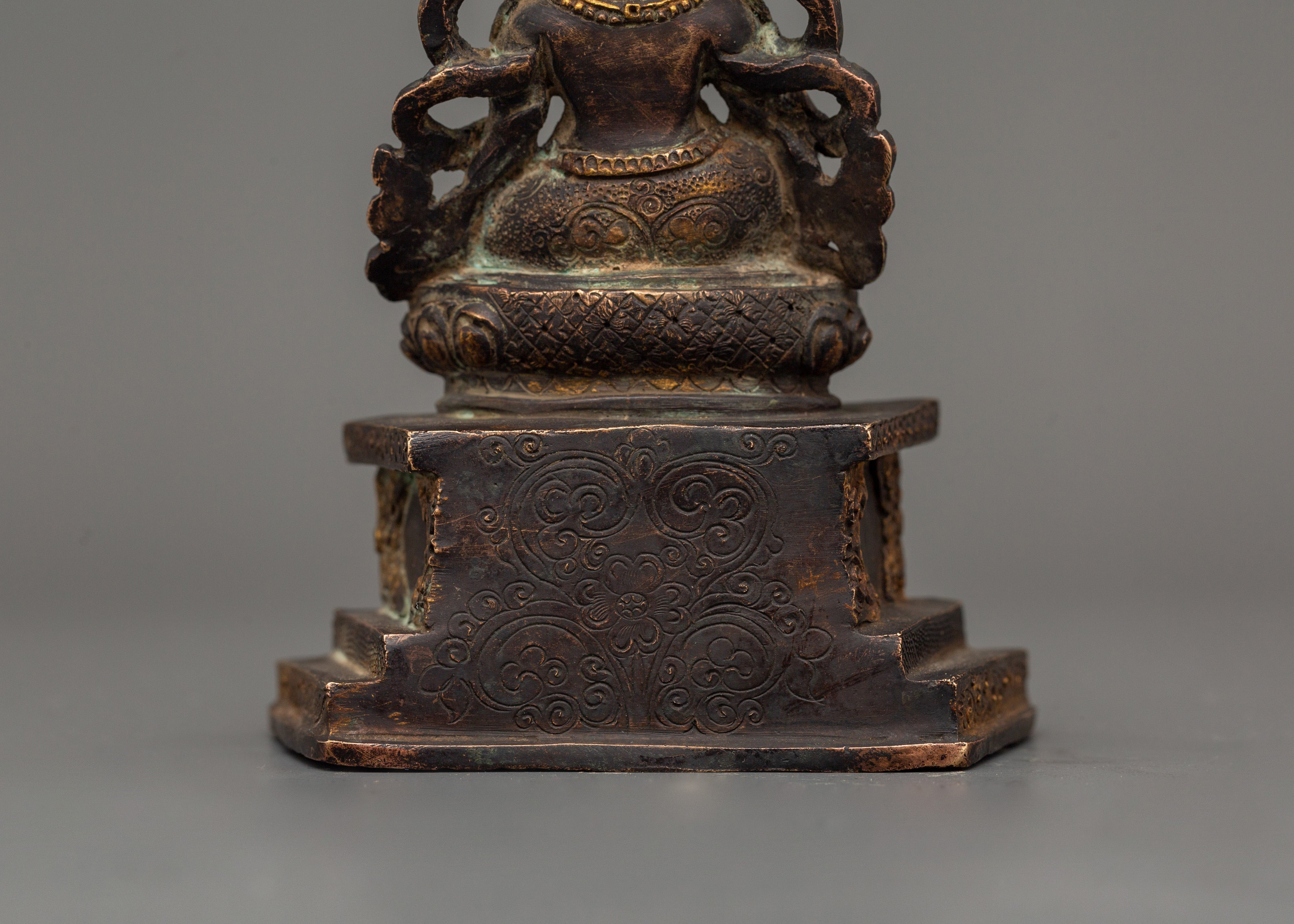 Dzambhala Tibetan Buddhist Wealth Deity Statue | Symbol for Wealth and Prosperity