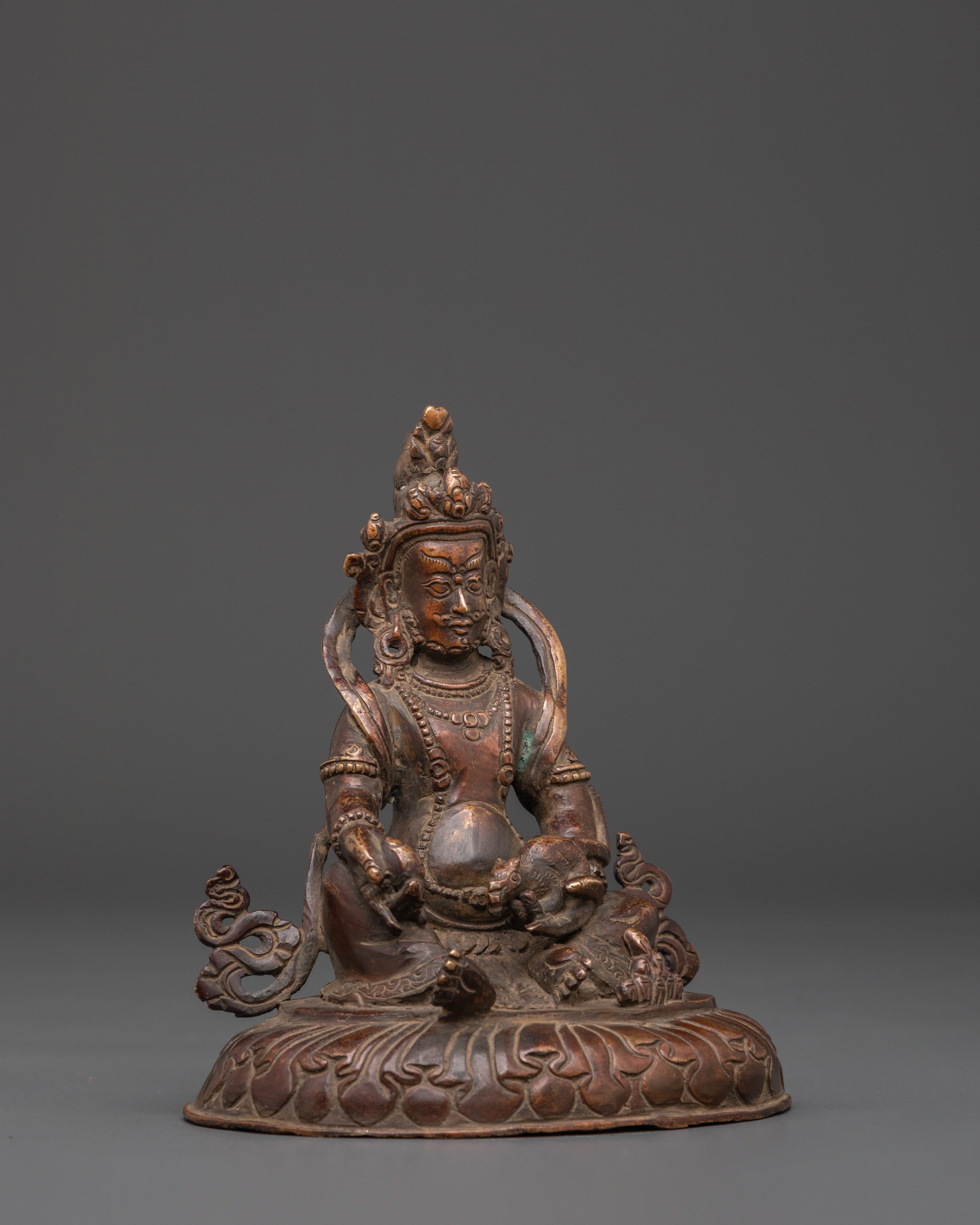 Handcrafted Dzambhala Sculpture | Tibetan Wealth Deity Statue