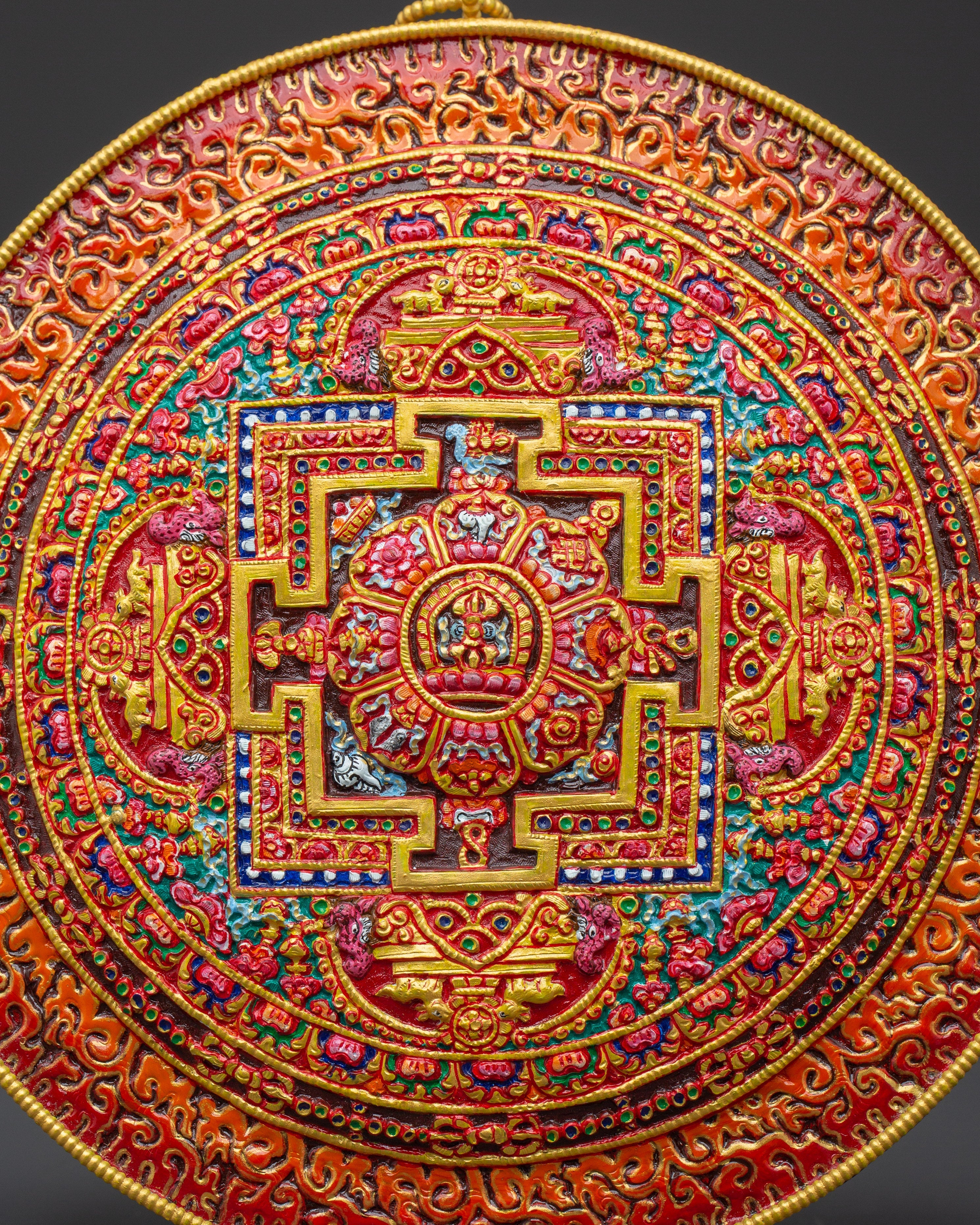 Spiritual Copper Mandala Wall Hanging | Handmade Boho Decor