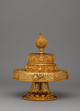 Mandala Set for Buddhist Rituals | Handcrafted Offering Tools for Prayer and Meditation
