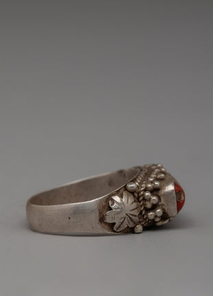 Handcrafted Silver Coral Ring | Sterling Silver Jewelry