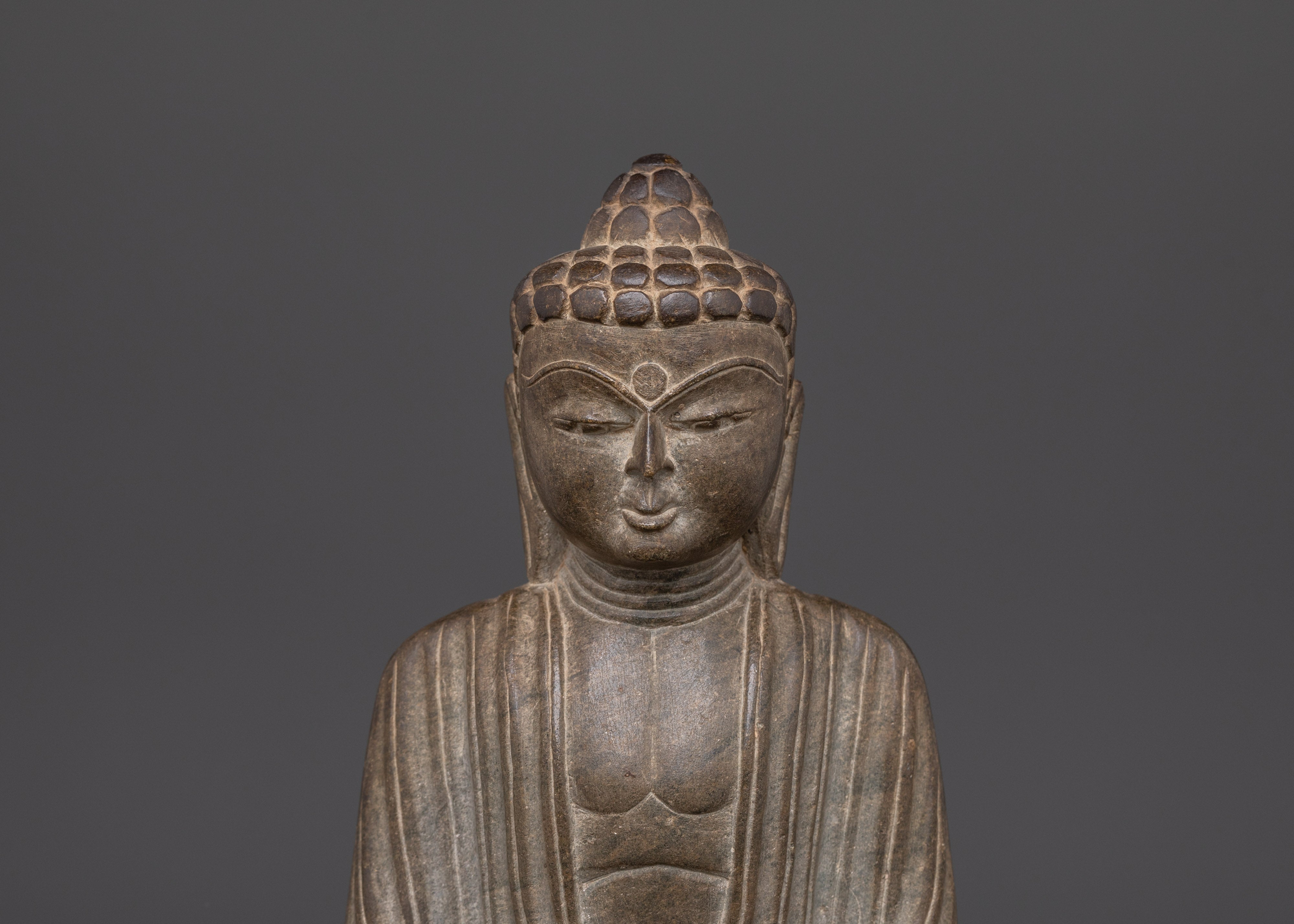 Sacred Amitabha Buddha Sculpture | Handcrafted Stone Buddha Statue for Meditation