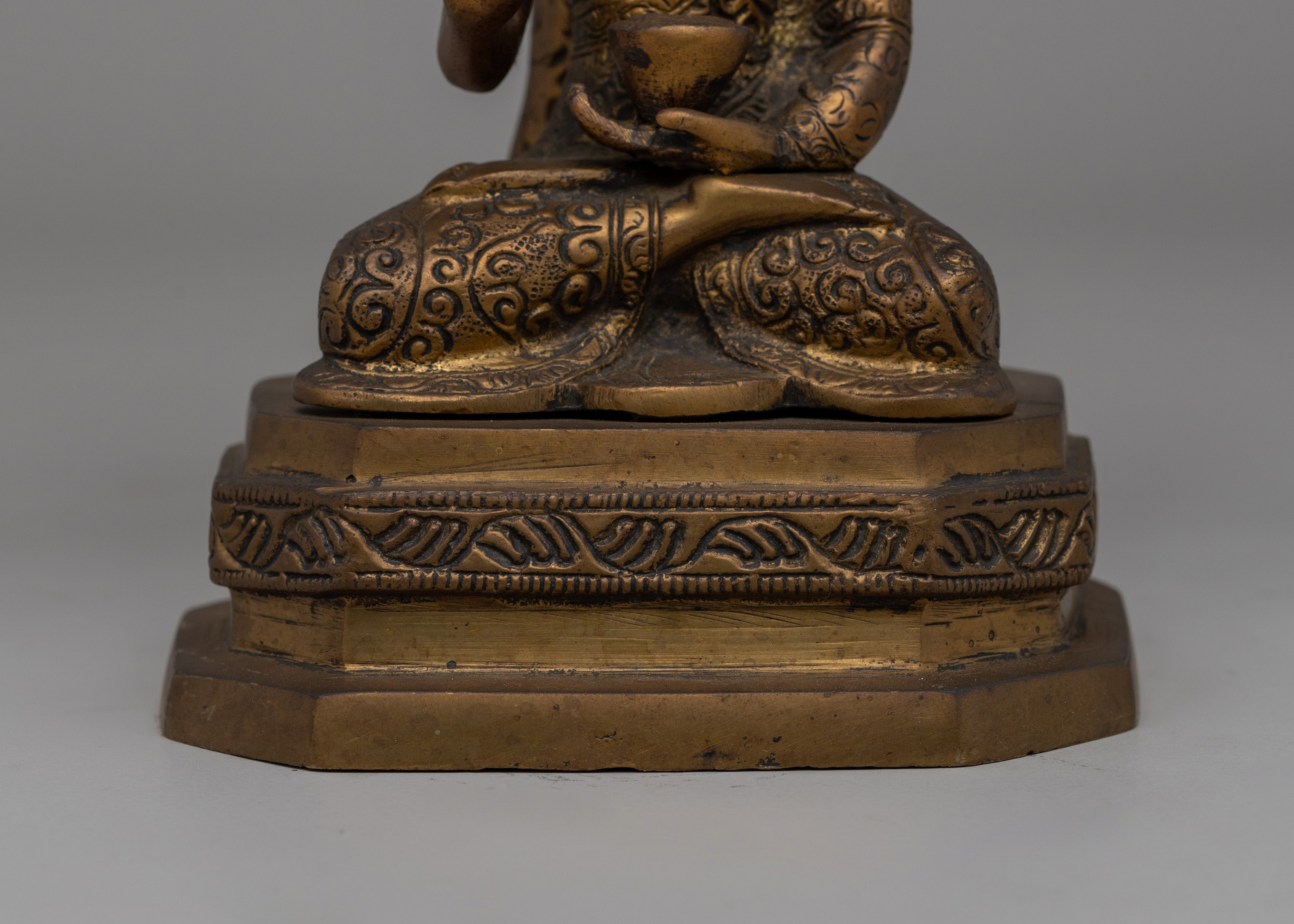 Amoghasiddhi Buddha Under Tree | Handcrafted Brass Statue for Serenity