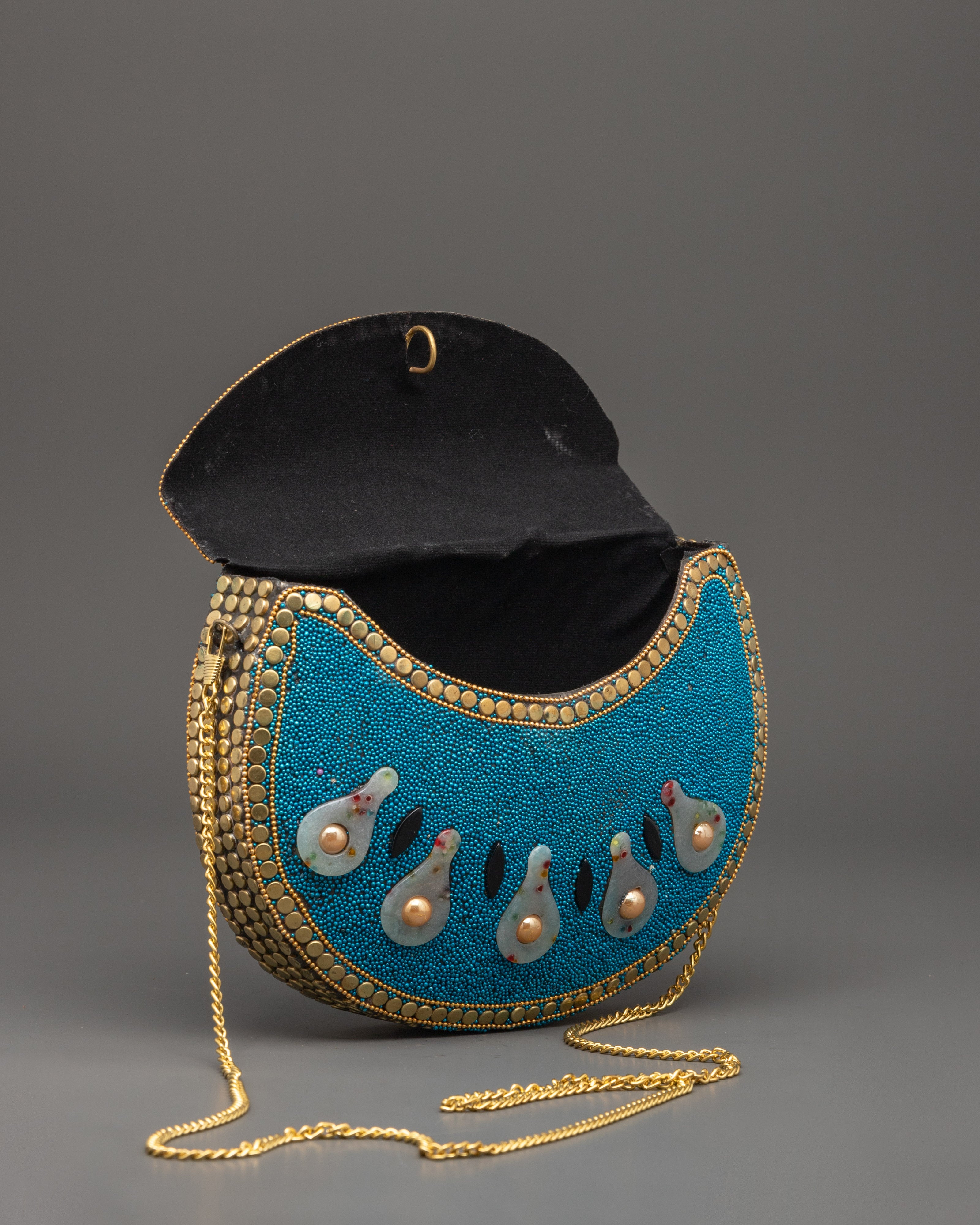 Handcrafted Beaded Side Bag | Clutch with Pearls