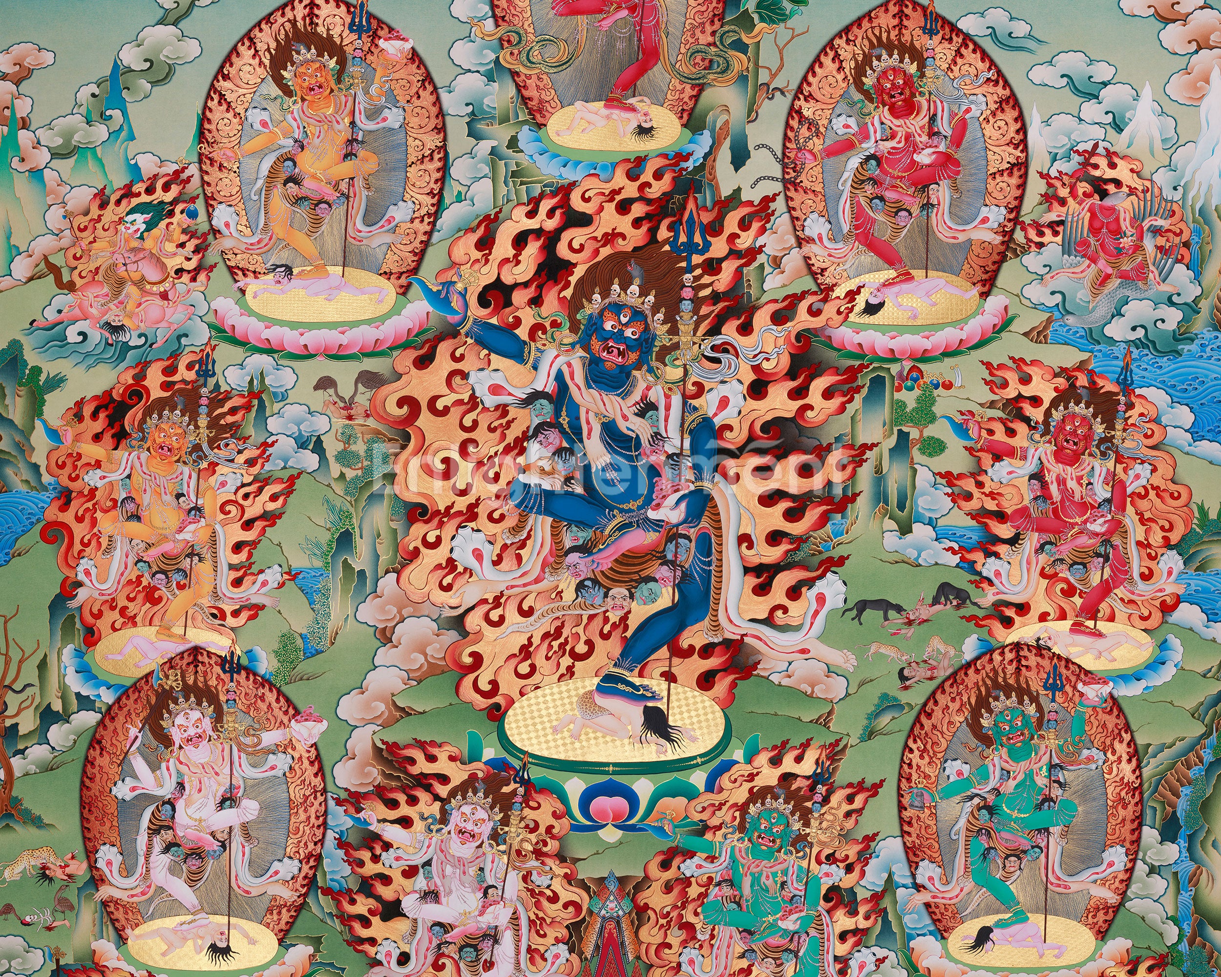 Troma Nagmo Empowerment Thangka | Traditional Buddhist Dakini Hand Painted Art