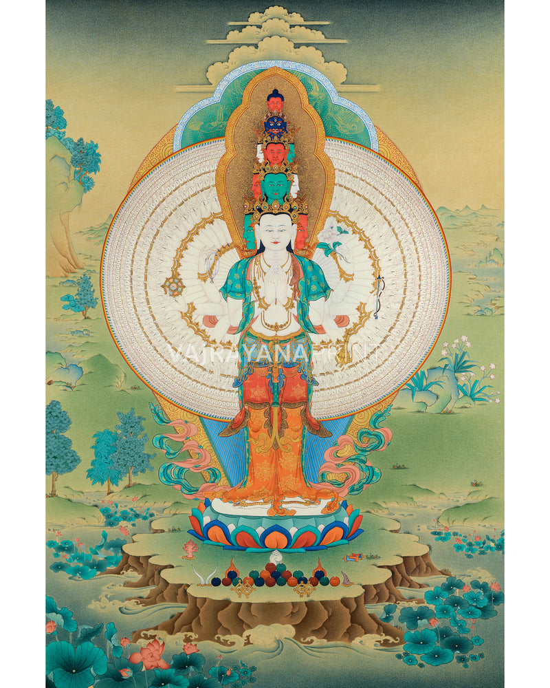 1000 Armed Chenrezig Thangka