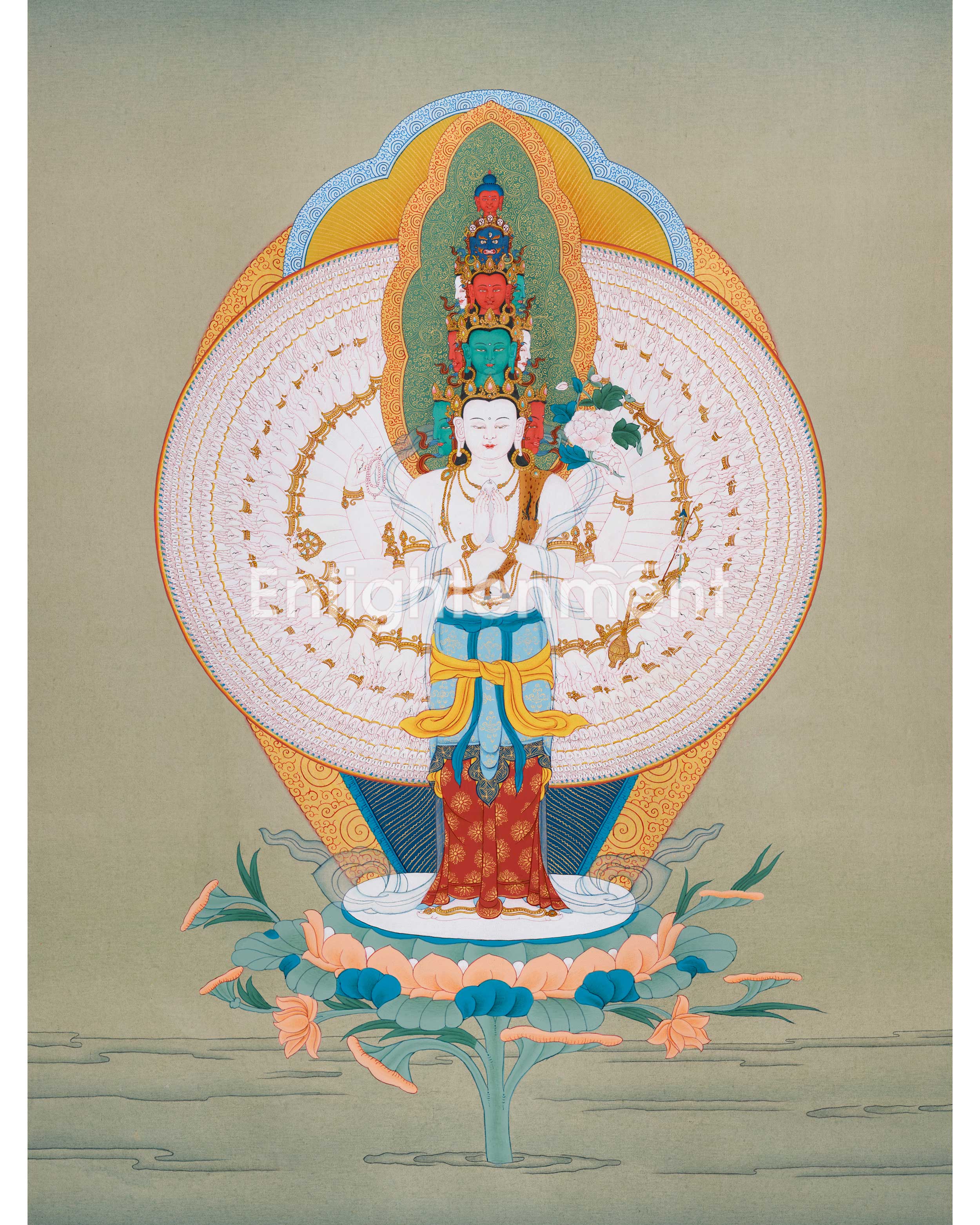 Thangka Of 1000 Armed Chenresig