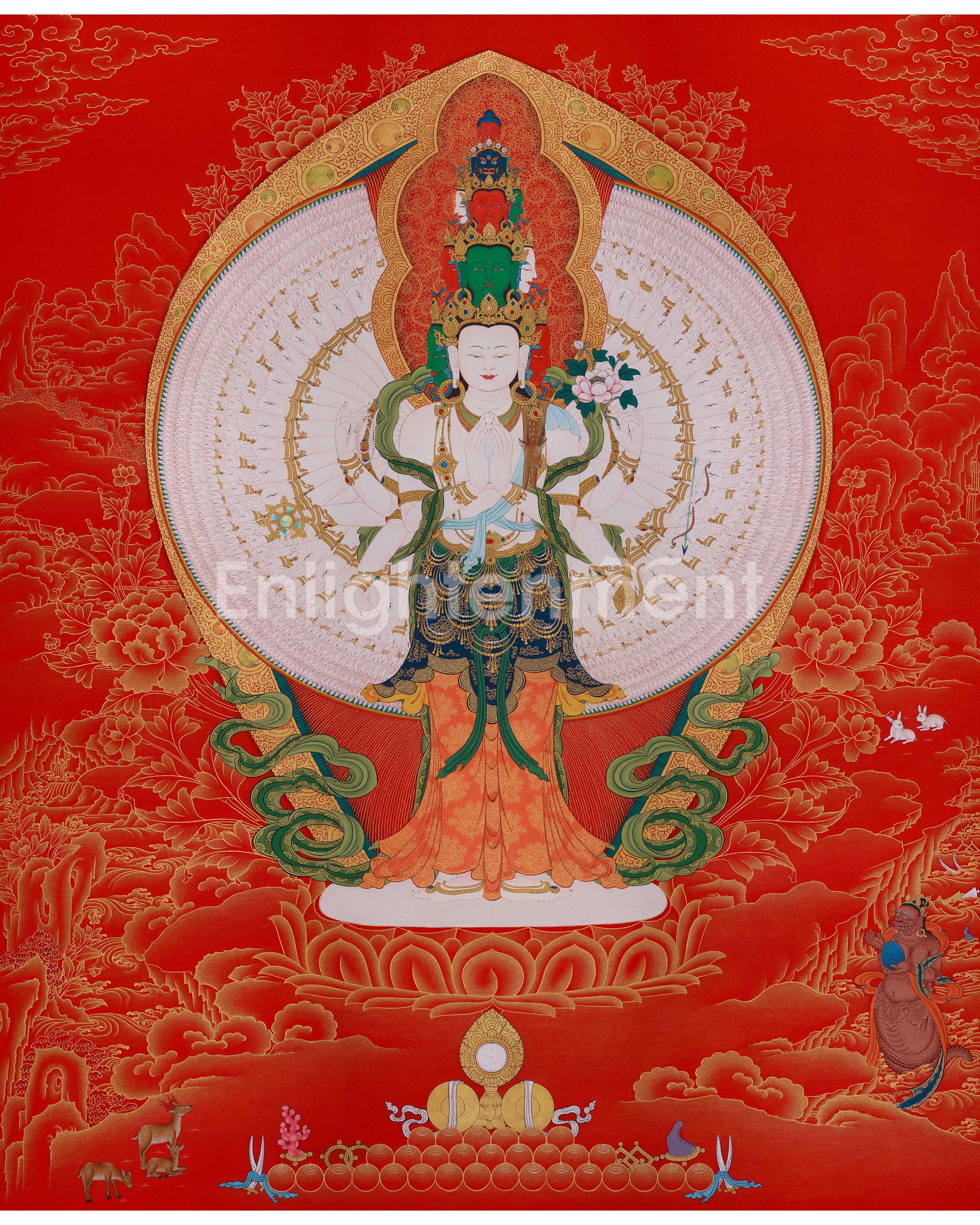 1000 Armed Avalokiteshvara Thangka