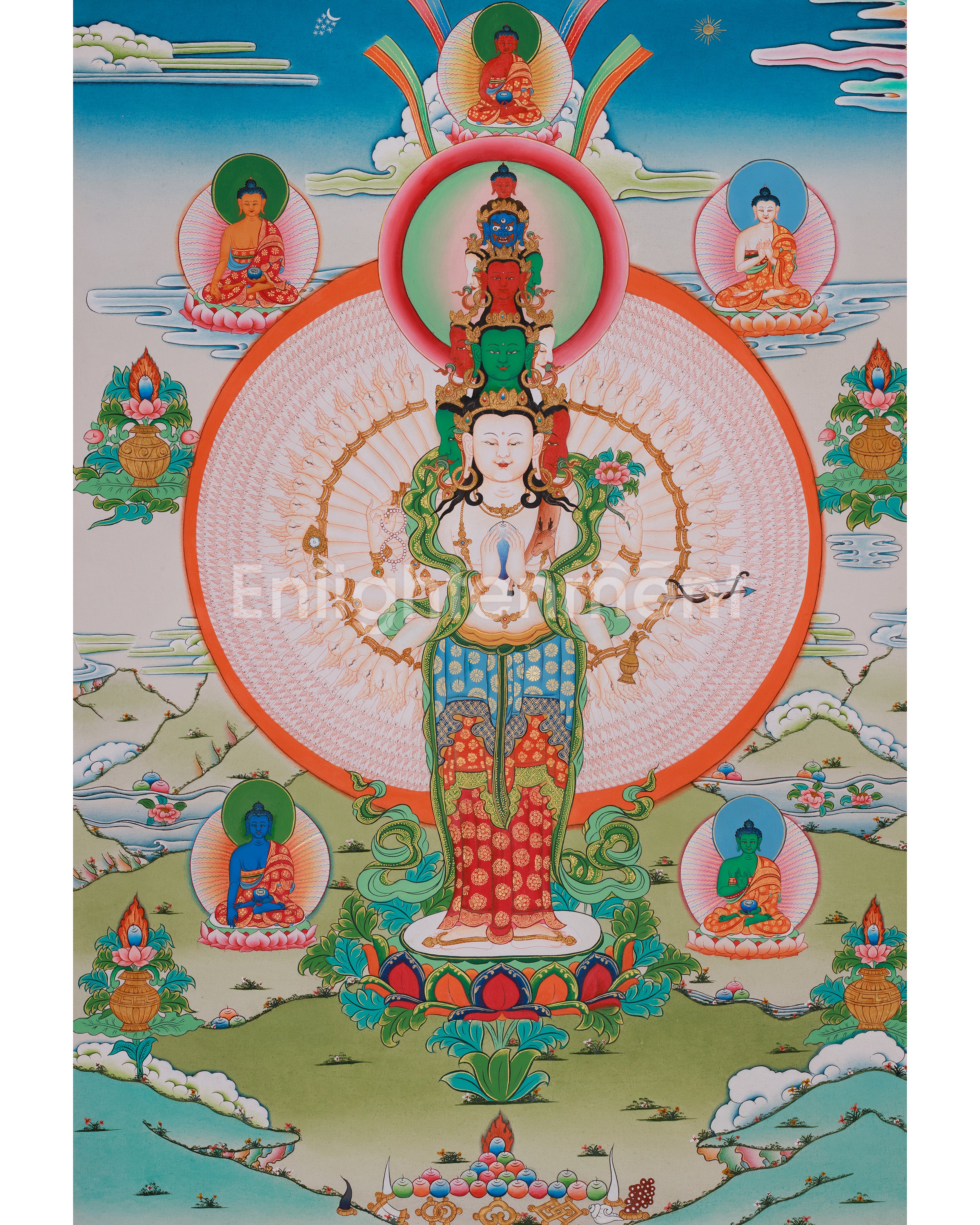 1000 Armed Chenrezig Sacred Artwork 