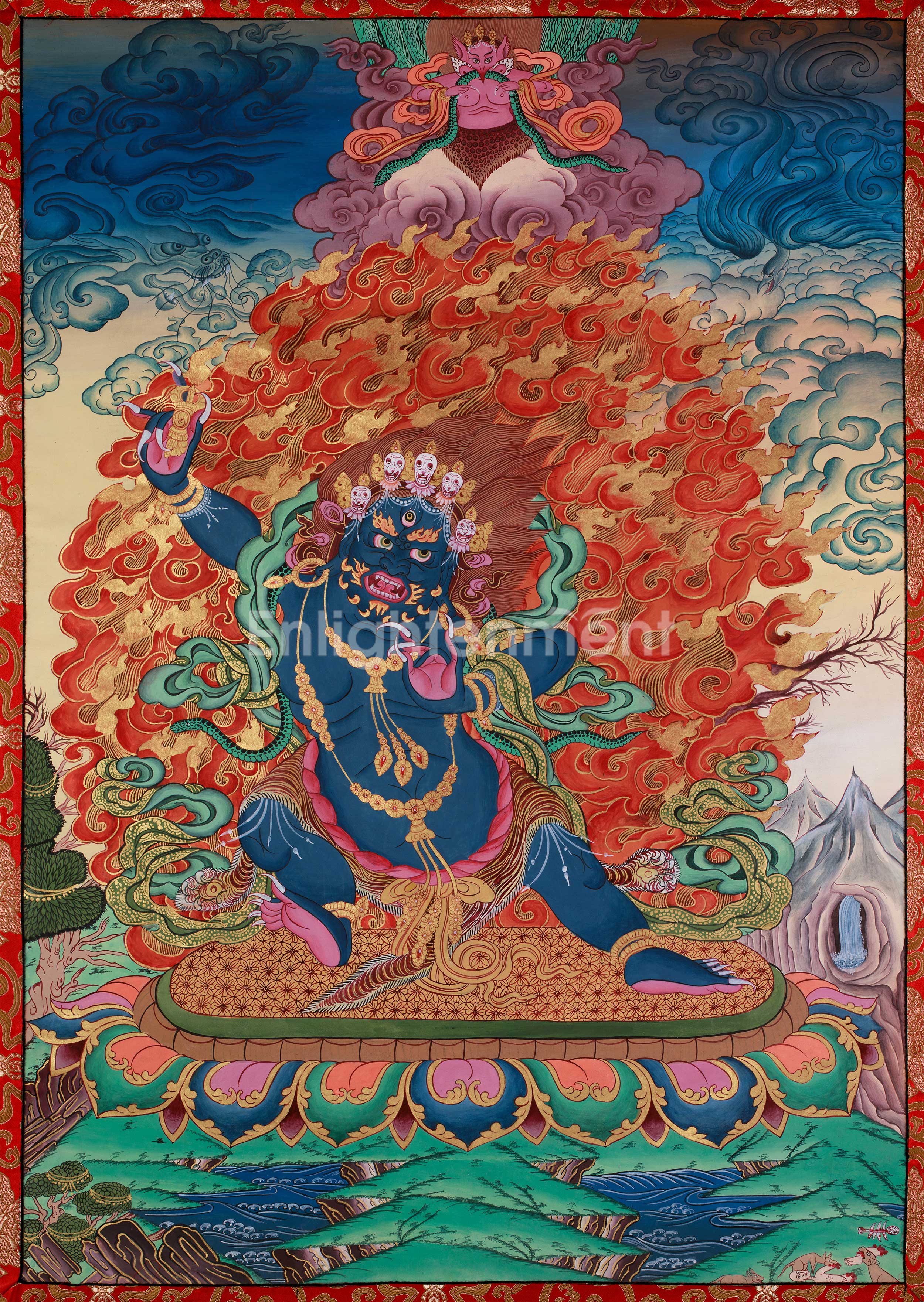 Tibetan Wrathful Deity Vajrapani | Guardian of Power and Strength