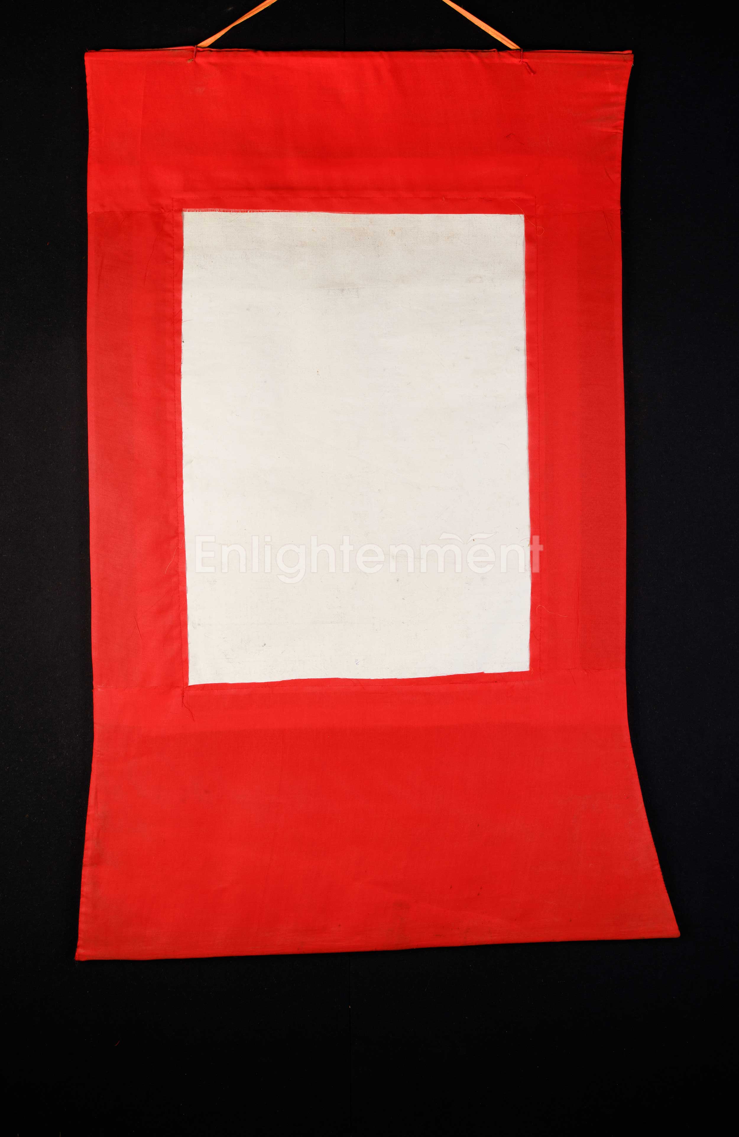 Wheel of Life (Bhavacakra) | Gold Embellished Thangka on Canvas | Brocade Mounted