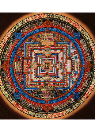 Small Kalachakra Mandala Thangka | Tibetan Buddhist Sacred Art