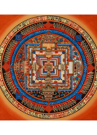 Small Kalachakra Mandala Thangka | Tibetan Buddhist Sacred Art