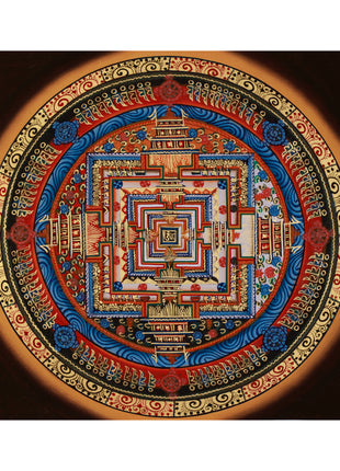 Small Kalachakra Mandala Thangka | Tibetan Buddhist Sacred Art