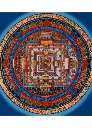 Small Kalachakra Mandala Thangka | Tibetan Buddhist Sacred Art