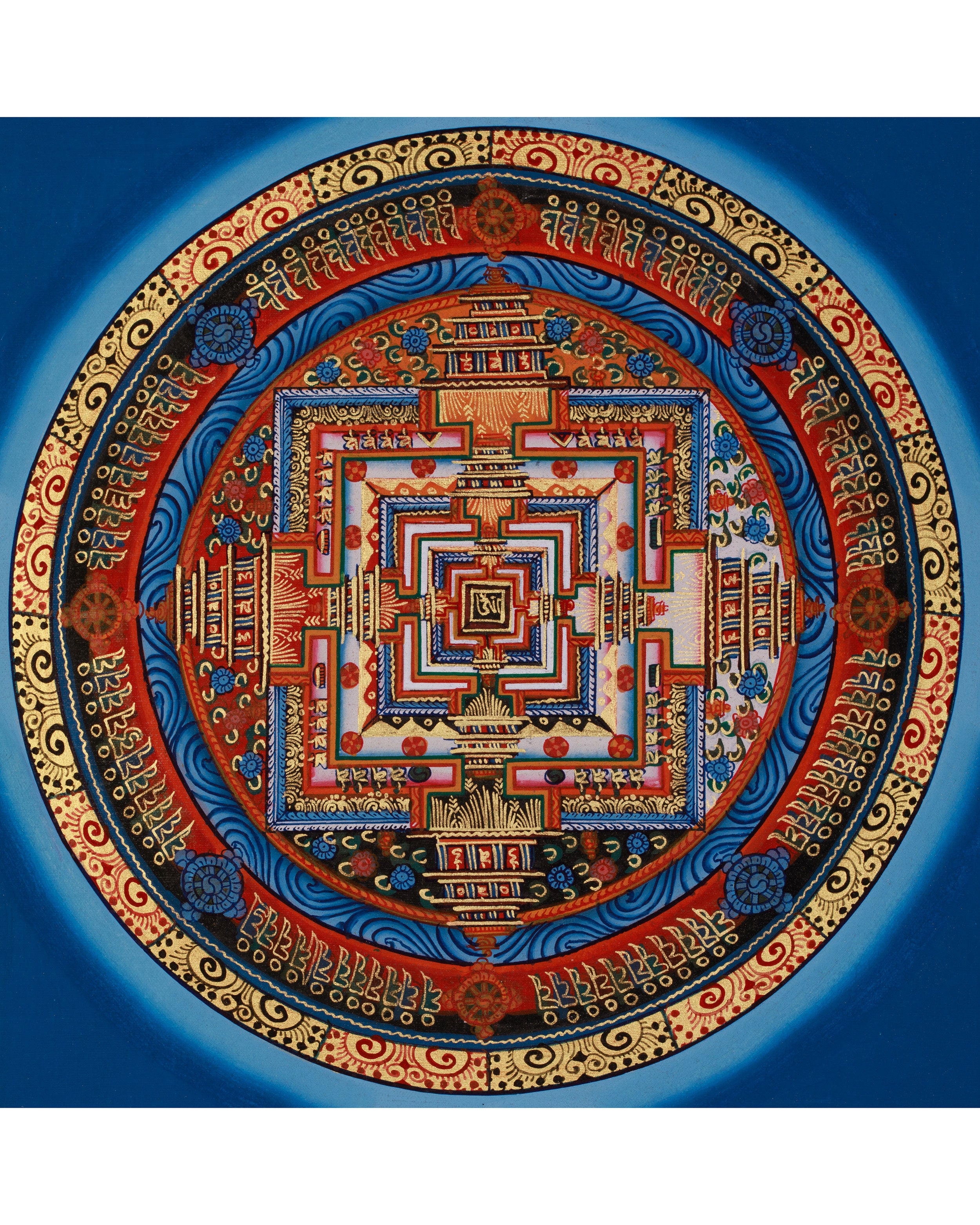Small Kalachakra Mandala Thangka | Tibetan Buddhist Sacred Art