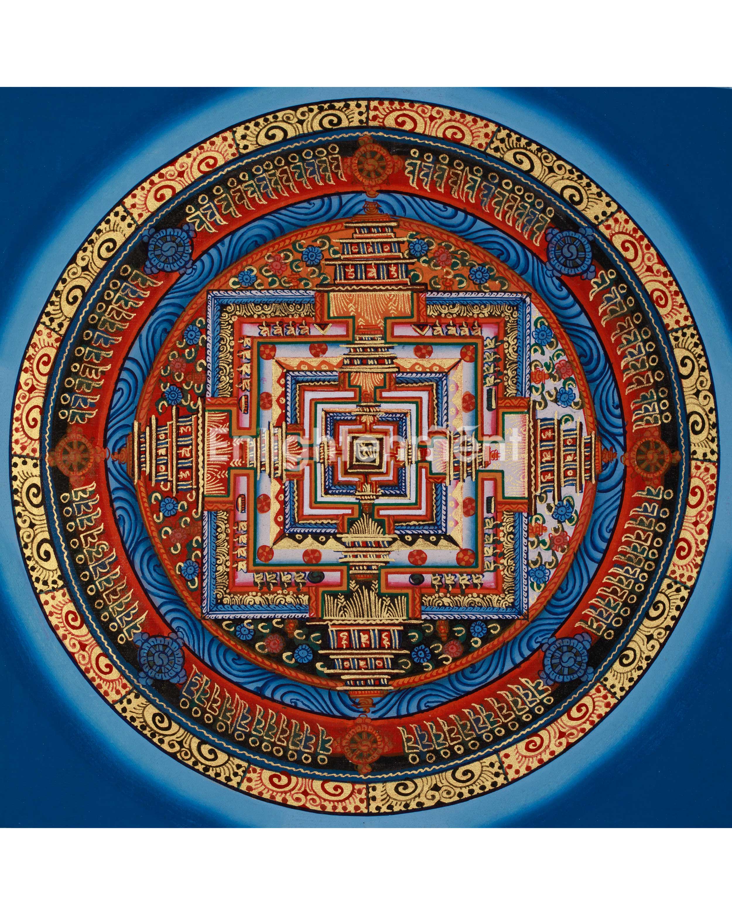 Small Kalachakra Mandala Thangka | Tibetan Buddhist Sacred Art