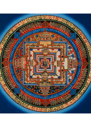 Small Kalachakra Mandala Thangka | Tibetan Buddhist Sacred Art