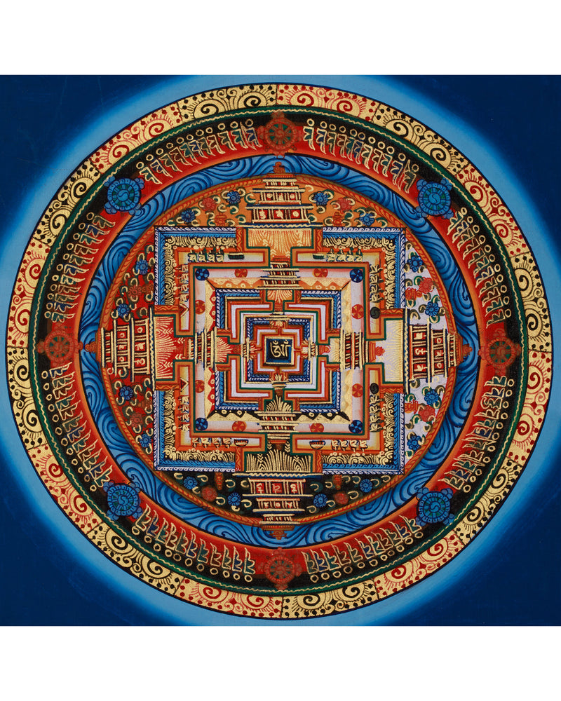 Small Kalachakra Mandala Thangka | Tibetan Buddhist Sacred Art