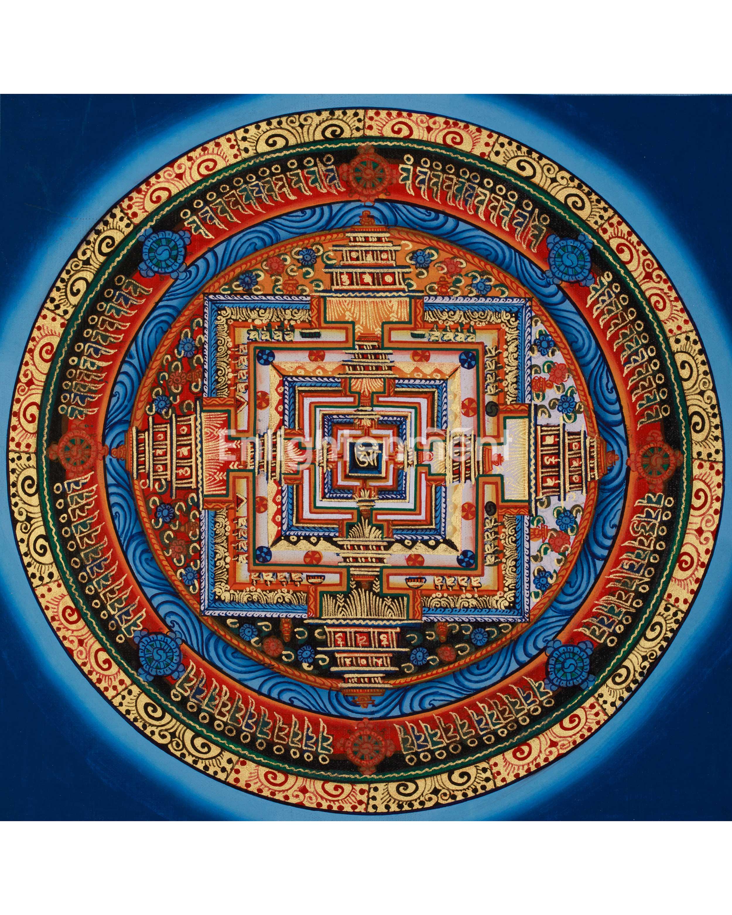 Small Kalachakra Mandala Thangka | Tibetan Buddhist Sacred Art