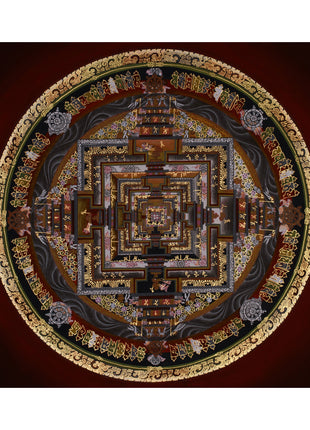 Kalachakra (Wheel of Time) Mandala Thangka | Journey Through Time and Enlightenment