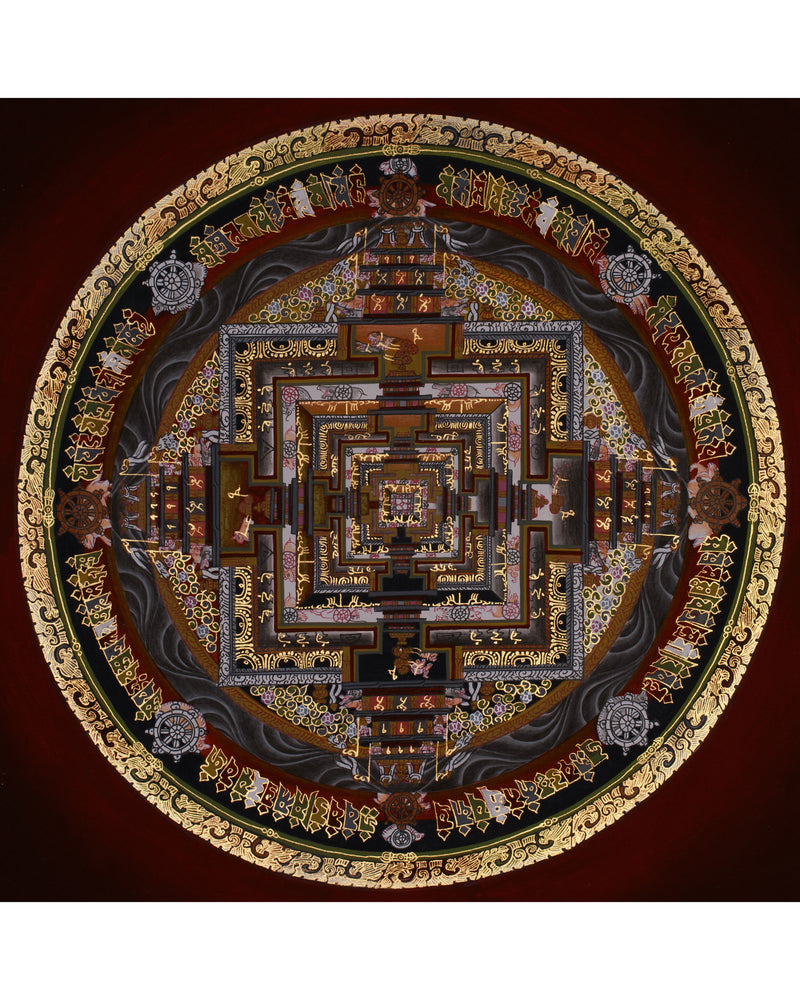 Kalachakra (Wheel of Time) Mandala Thangka | Journey Through Time and Enlightenment