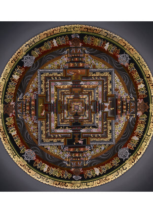 Kalachakra (Wheel of Time) Mandala Thangka | Journey Through Time and Enlightenment