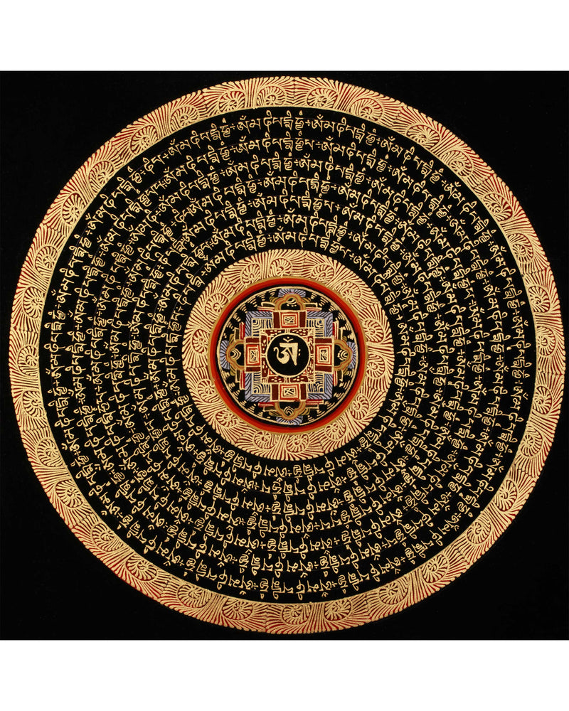 Mantra Mandala Thangka | Meditation and Spiritual Healing