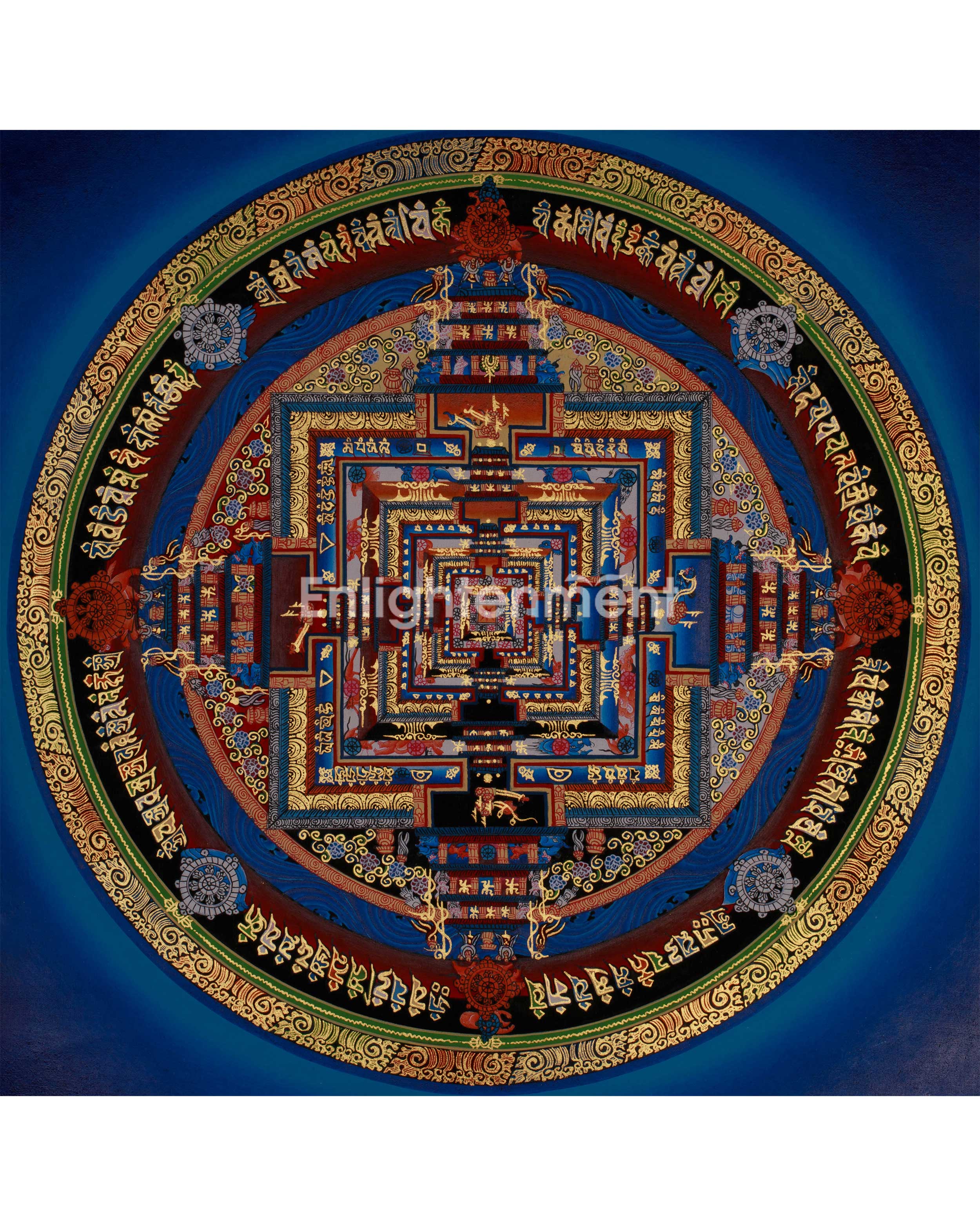 Mandala Kalachakra Thangka | Tibetan Buddhist Art of Cosmic Energy