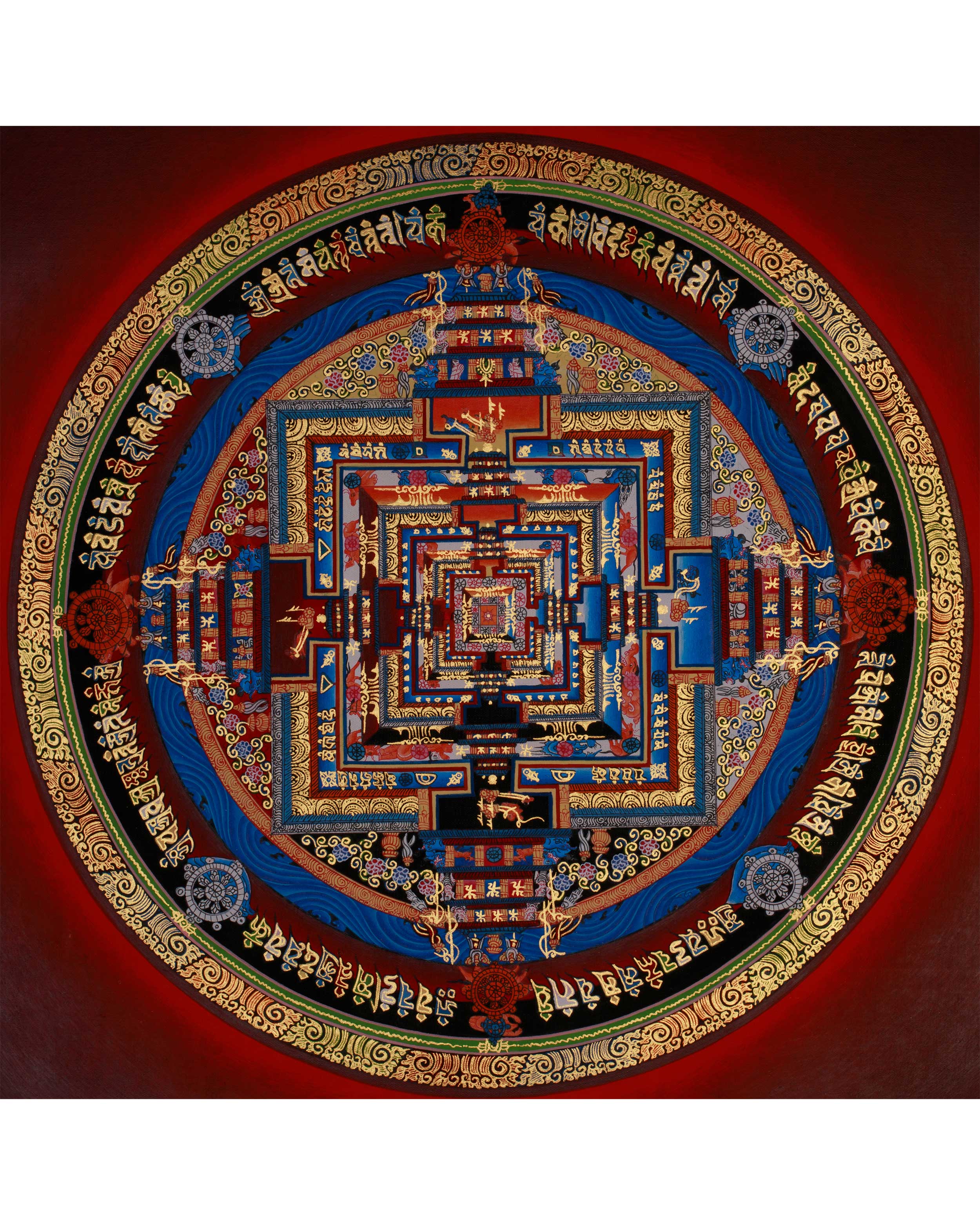 Mandala Kalachakra Thangka | Tibetan Buddhist Art of Cosmic Energy