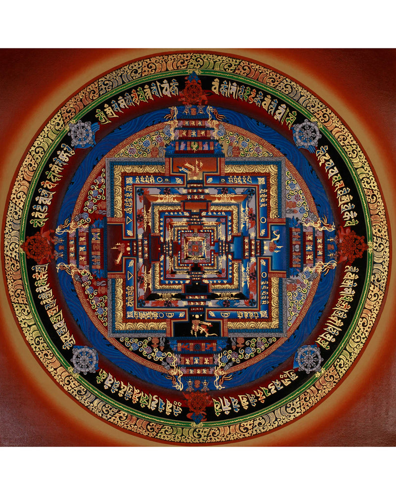 Mandala Kalachakra Thangka | Tibetan Buddhist Art of Cosmic Energy