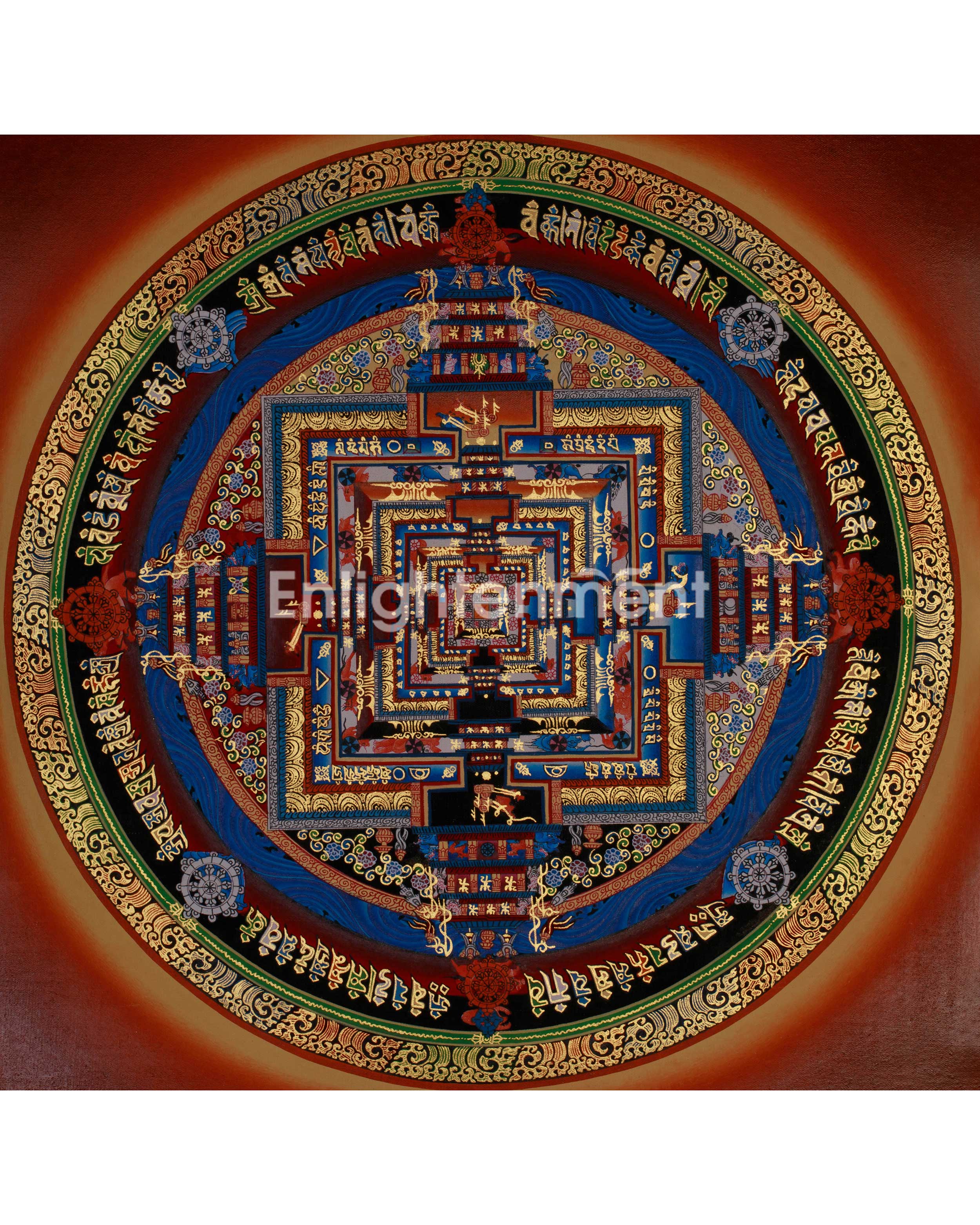 Mandala Kalachakra Thangka | Tibetan Buddhist Art of Cosmic Energy