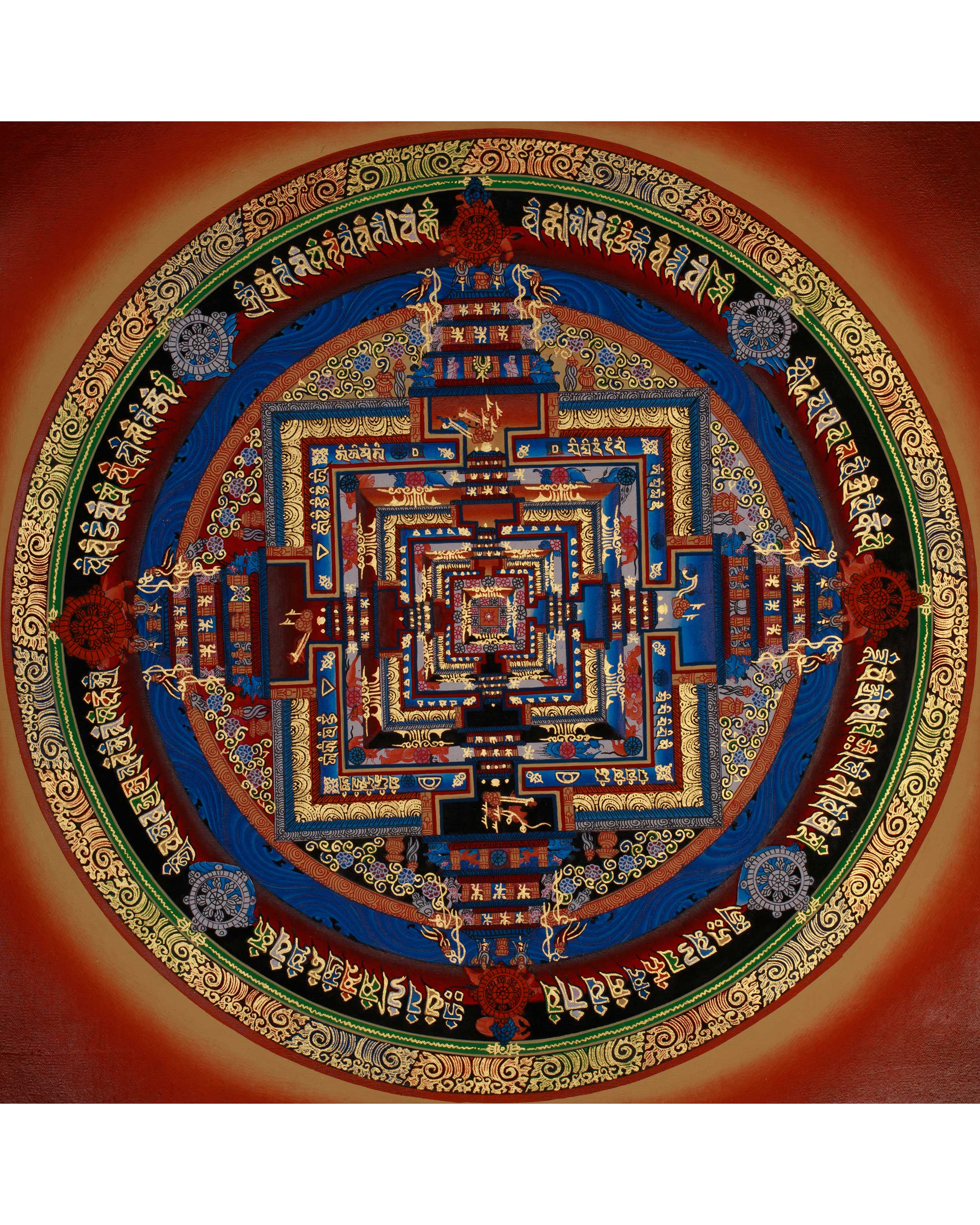 Mandala Kalachakra Thangka | Tibetan Buddhist Art of Cosmic Energy