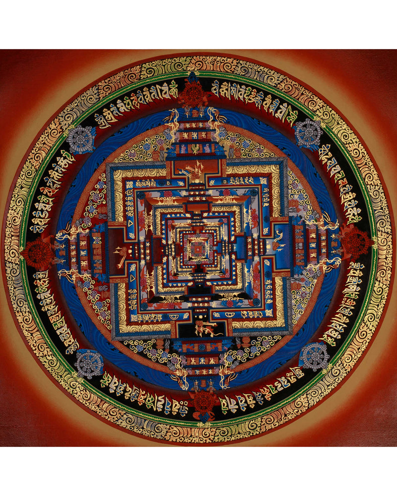 Mandala Kalachakra Thangka | Tibetan Buddhist Art of Cosmic Energy