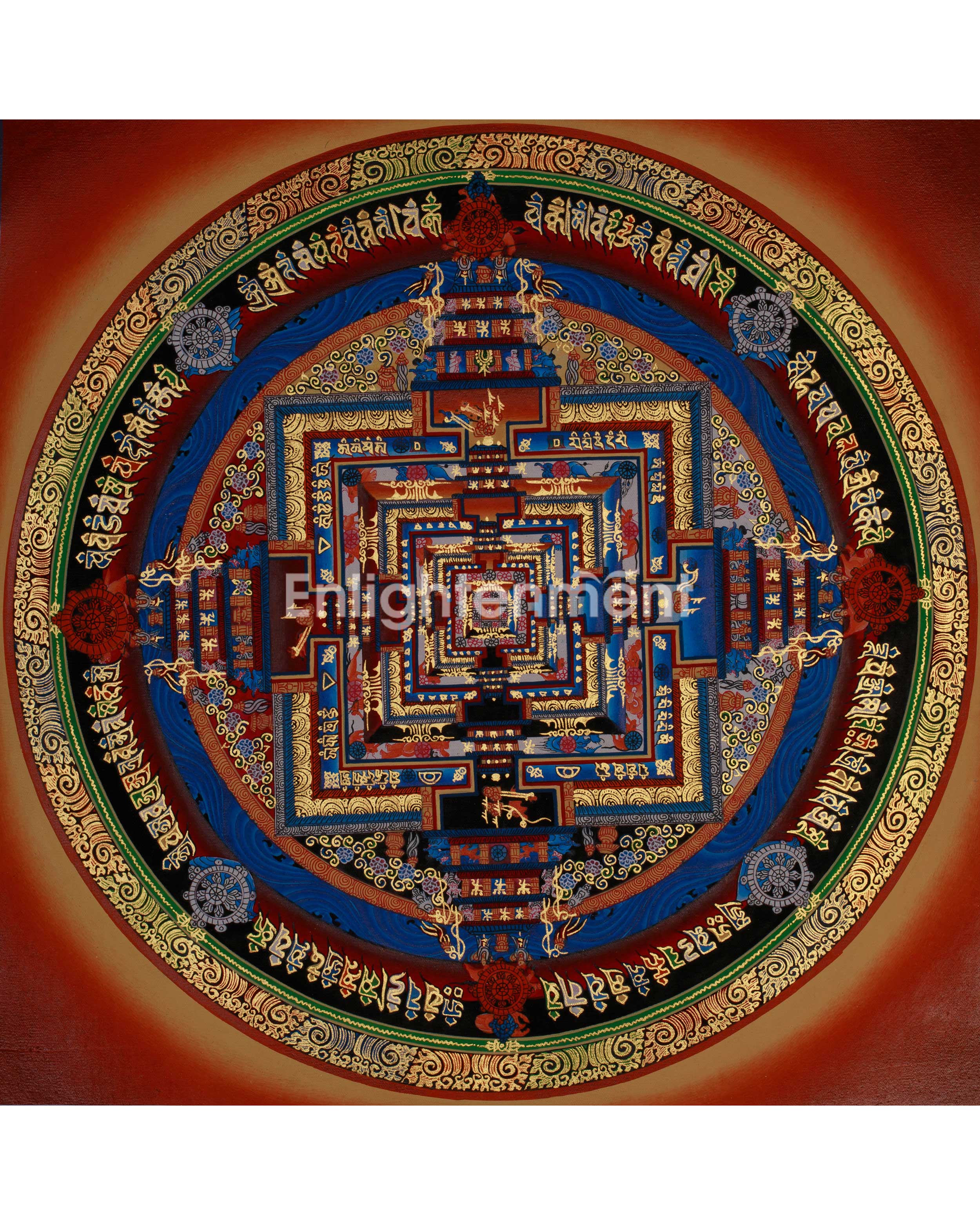 Mandala Kalachakra Thangka | Tibetan Buddhist Art of Cosmic Energy