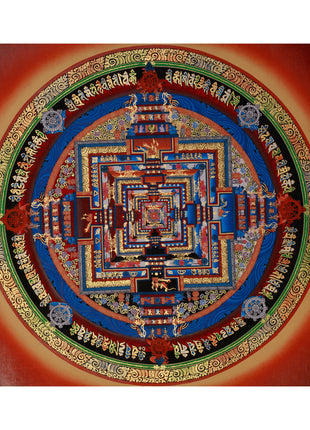 Mandala Kalachakra Thangka | Tibetan Buddhist Art of Cosmic Energy
