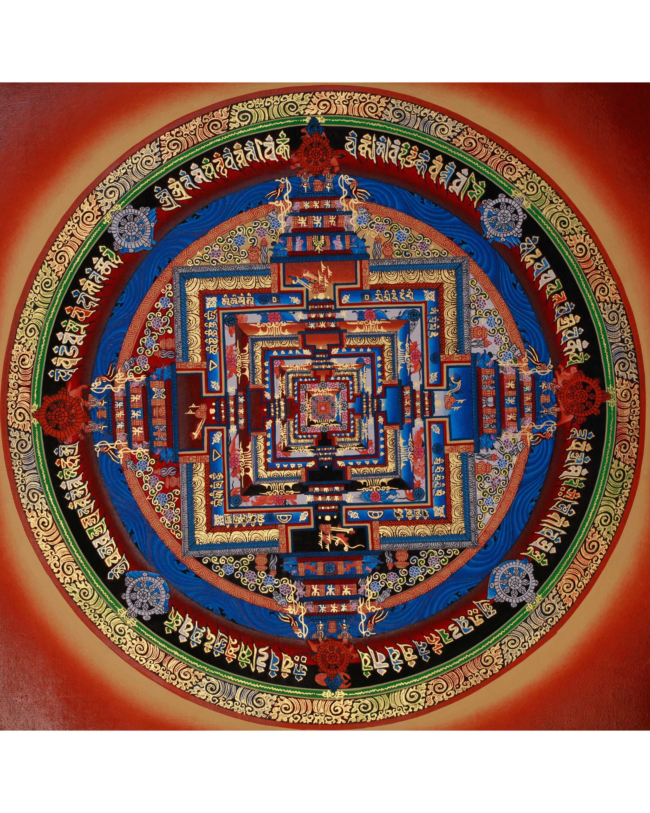 Mandala Kalachakra Thangka | Tibetan Buddhist Art of Cosmic Energy