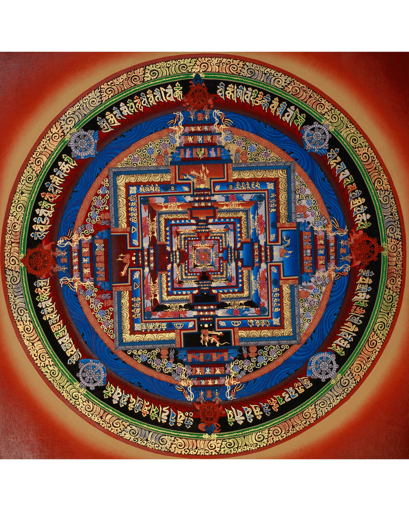 Mandala Kalachakra Thangka | Tibetan Buddhist Art of Cosmic Energy