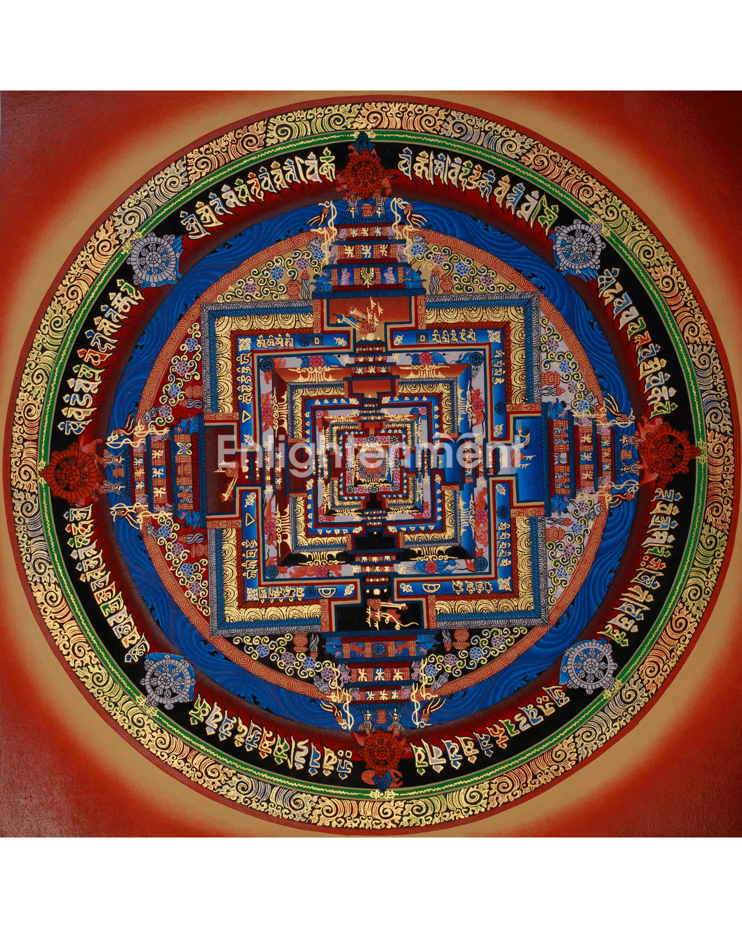 Mandala Kalachakra Thangka | Tibetan Buddhist Art of Cosmic Energy