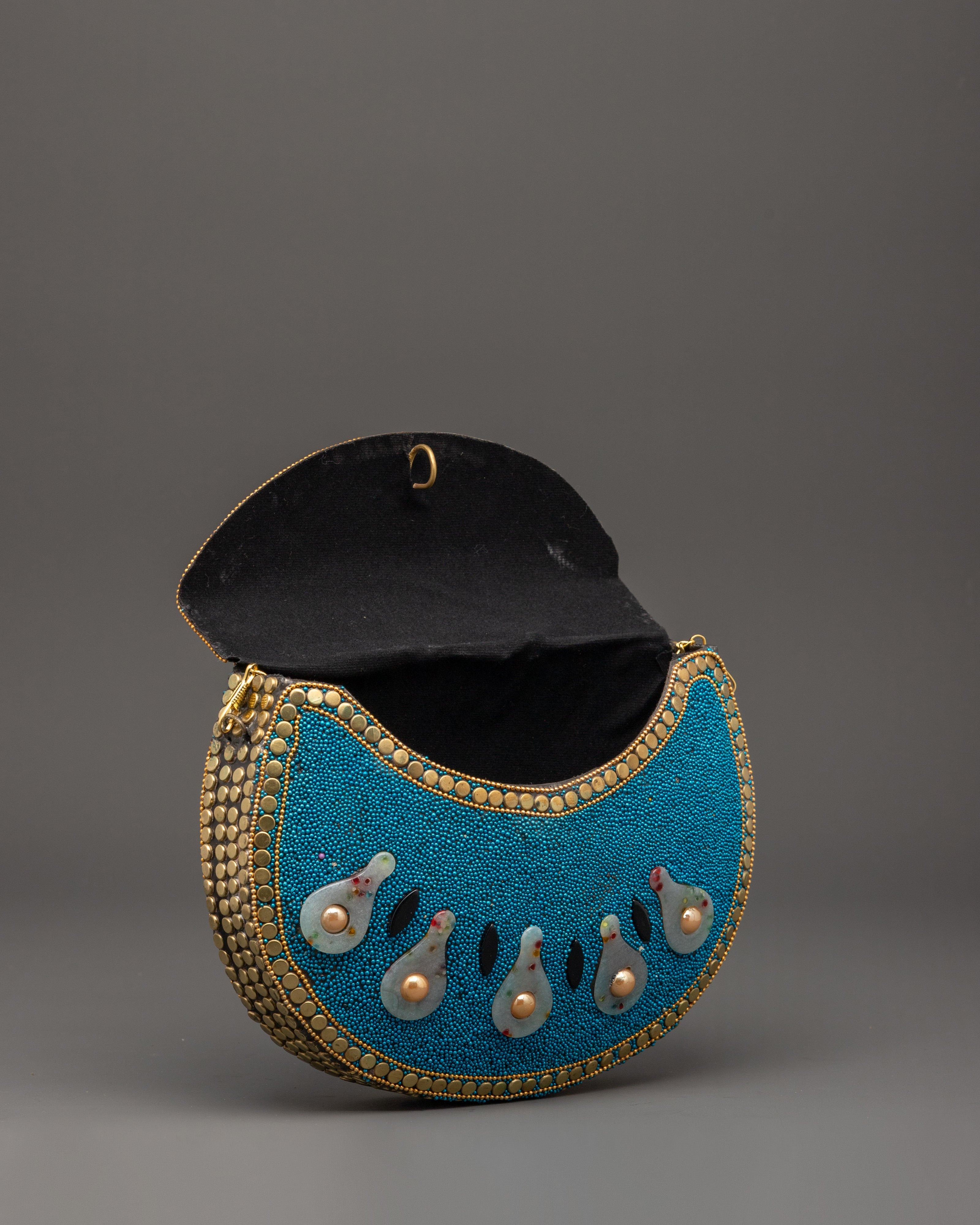 Handcrafted Beaded Side Bag | Clutch with Pearls