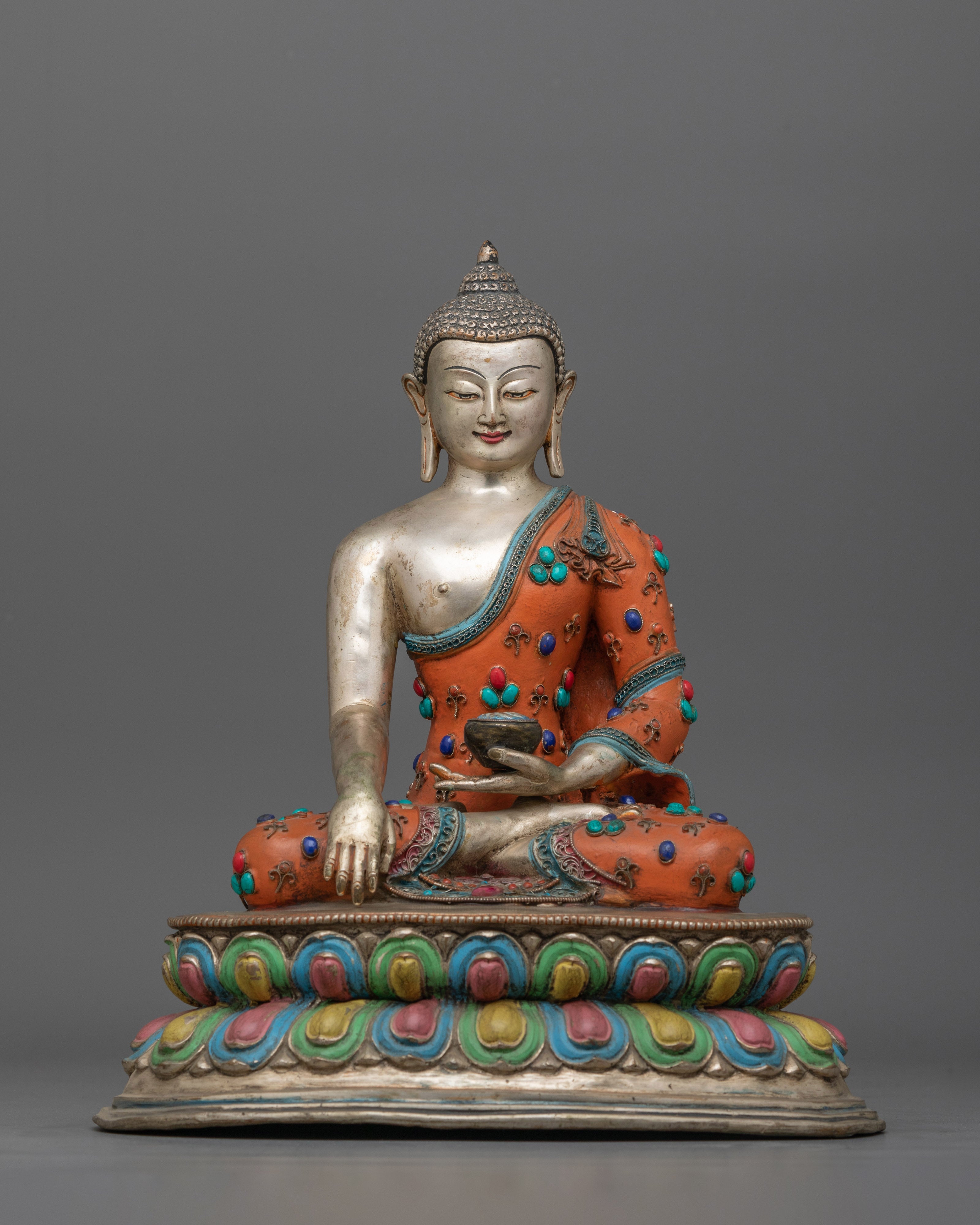 Silver-Plated Shakyamuni Buddha