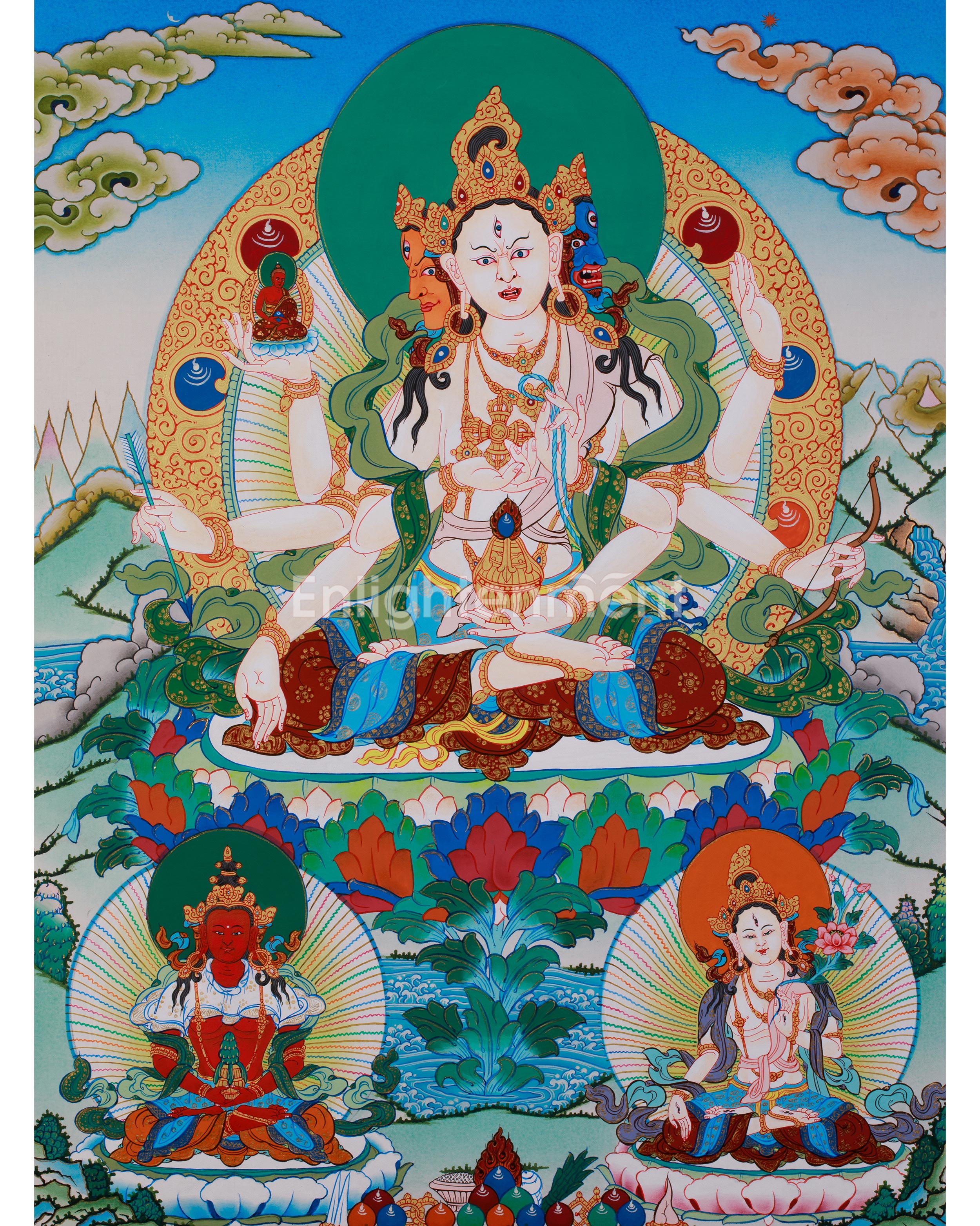 Ushnisha Vijaya, Namgyalma Thangka | Longevity & Purification Art