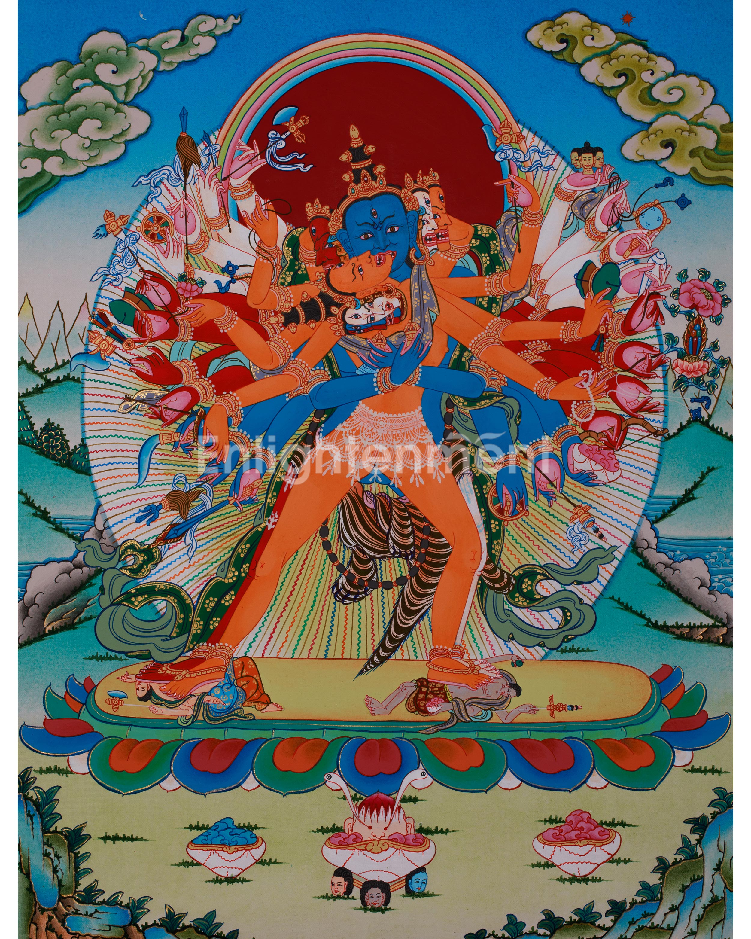 Chakrasambhara Thangka | Wisdom and Enlightenment Painting
