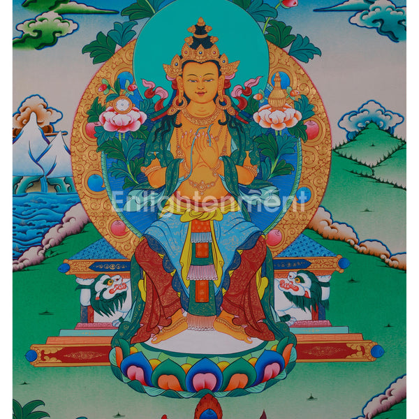 Hand-Painted Maitreya Buddha Art | Symbol of Future Enlightenment and