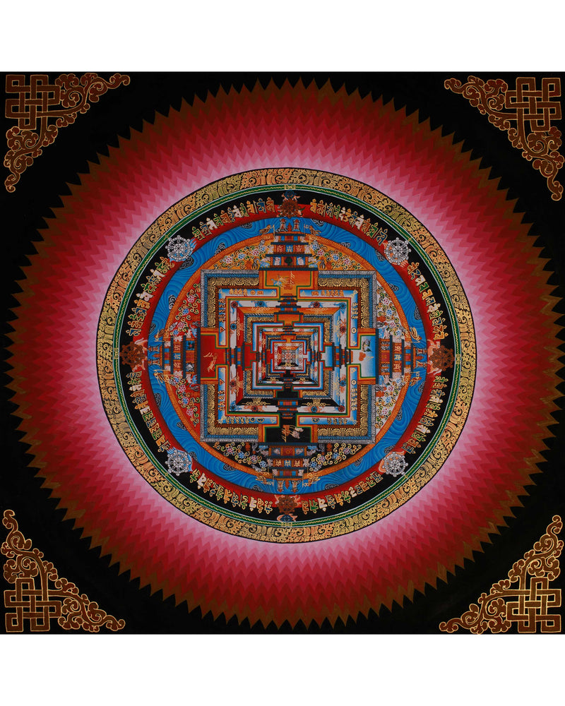 Rainbow Kalachakra Mandala Thangka | The Wheel of Time and Spiritual Awakening